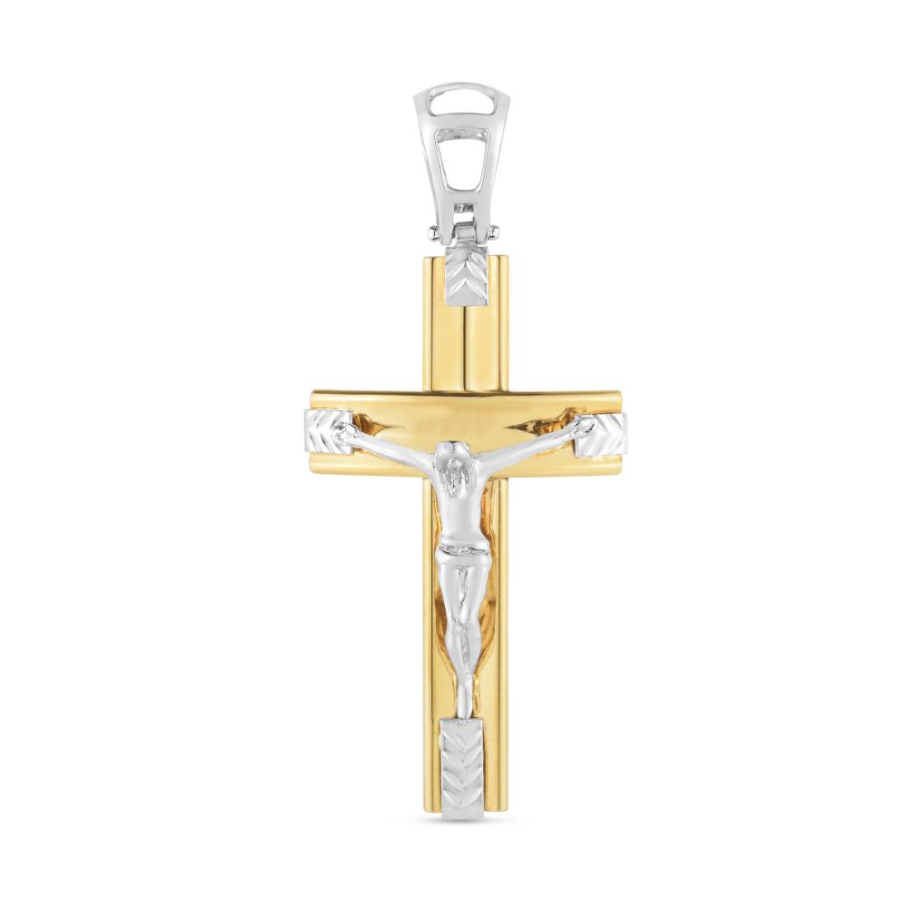 14K Gold Crucifix Cross Charm Pendant - Religious Jewelry for Necklace, Gift for Baptism, First Communion & Confirmation - Perfect for Daily Wear & Special Occasions