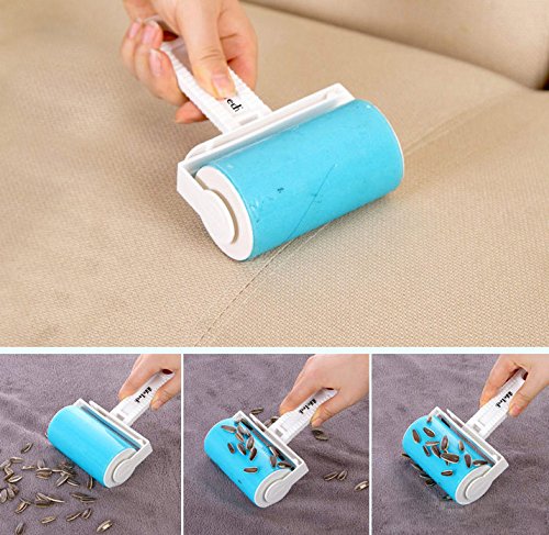 Reusable Sticky Picker Set - Lint Roller & Pet Hair Remover Brush for Clothes, Furniture & Car Cleaning (Blue) - Perfect for Pet Owners, Home & Office Use