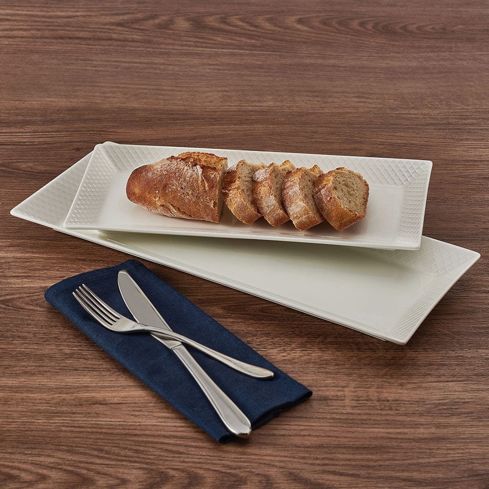 Premium White Trellis Bread Trays - Set of 2 | Rustic Farmhouse Kitchen Decor for Bread Storage & Serving | Perfect for Bakeries, Restaurants, and Home Baking