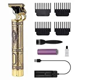 Professional Mvel Hair Trimmer for Men & Women - Adjustable Blade Clipper, Shaver & Close Cut Machine (Gold) | Perfect for Home Grooming, Barber Shops & Travel Use