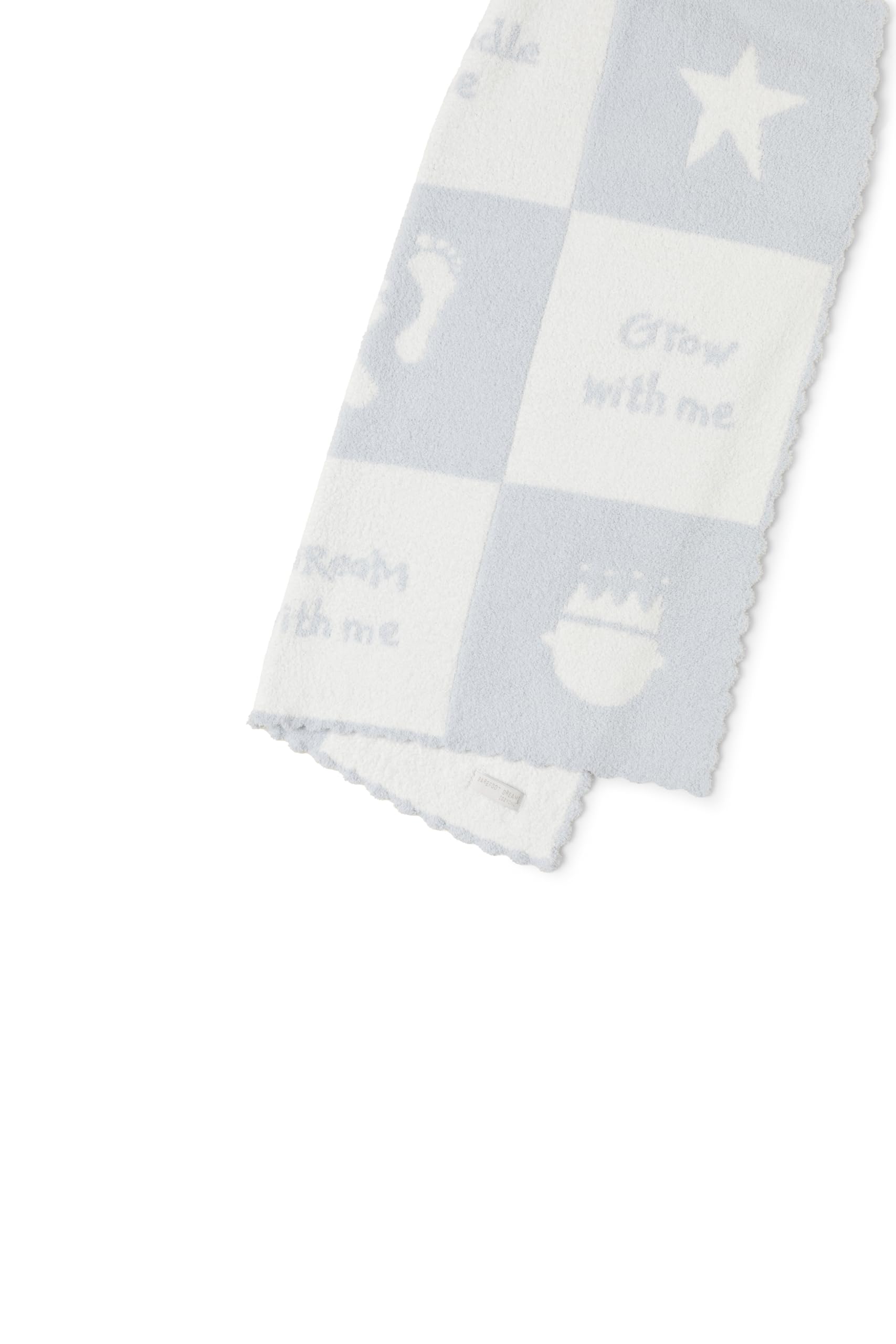 Barefoot Dreams CozyChic Cuddle Receiving Blanket - Soft Baby Swaddle Blanket, 30x30 Inch, Blue Pearl | Perfect for Newborns, Baby Showers & Cozy Nursery Moments