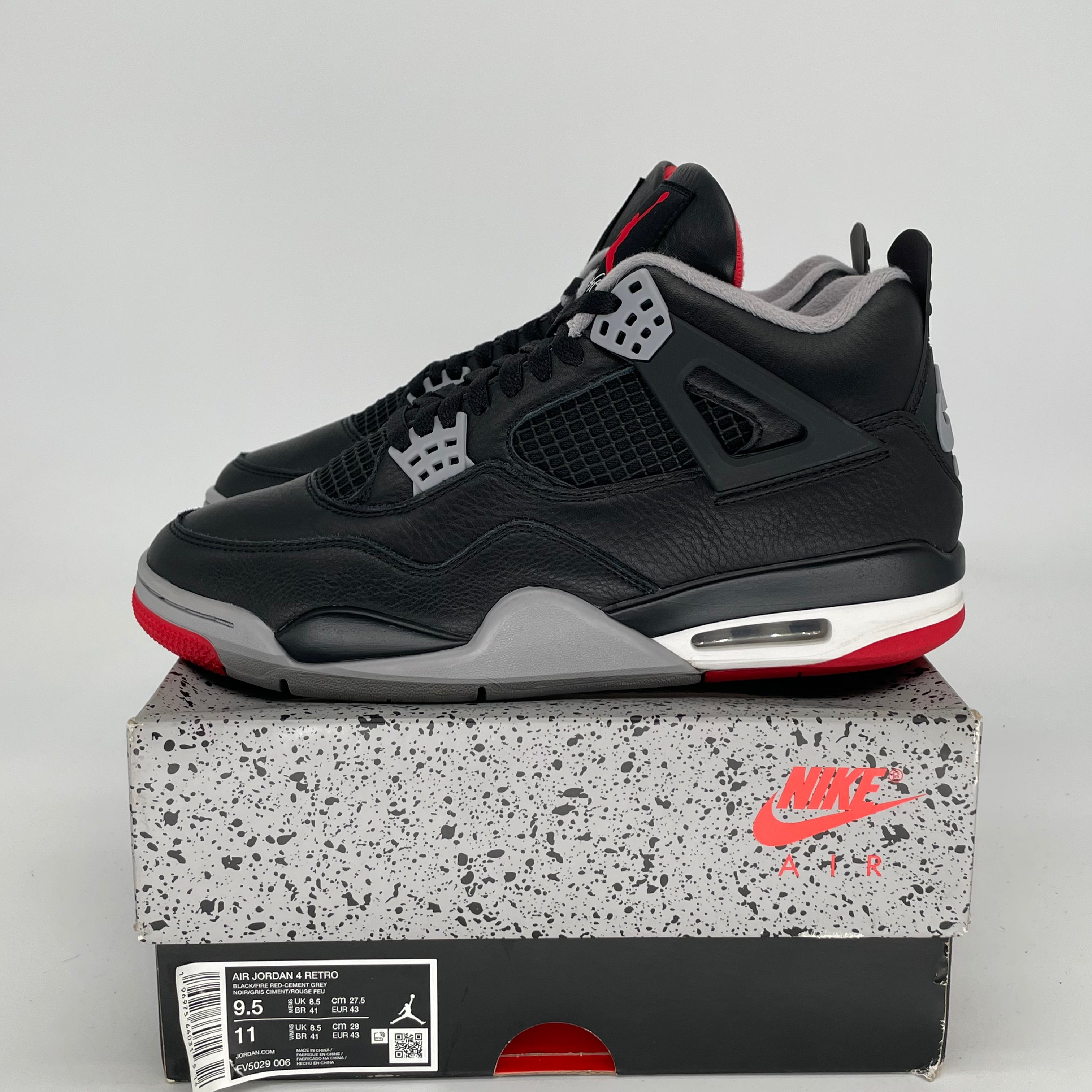 AIR JORDAN 4 BRED REIMAGINED Men's Basketball Shoes - Size 9.5/11W (FV5029-006) | Retro Sneakers for Streetwear & Casual Outfits | Perfect for Basketball, Gym & Everyday Wear
