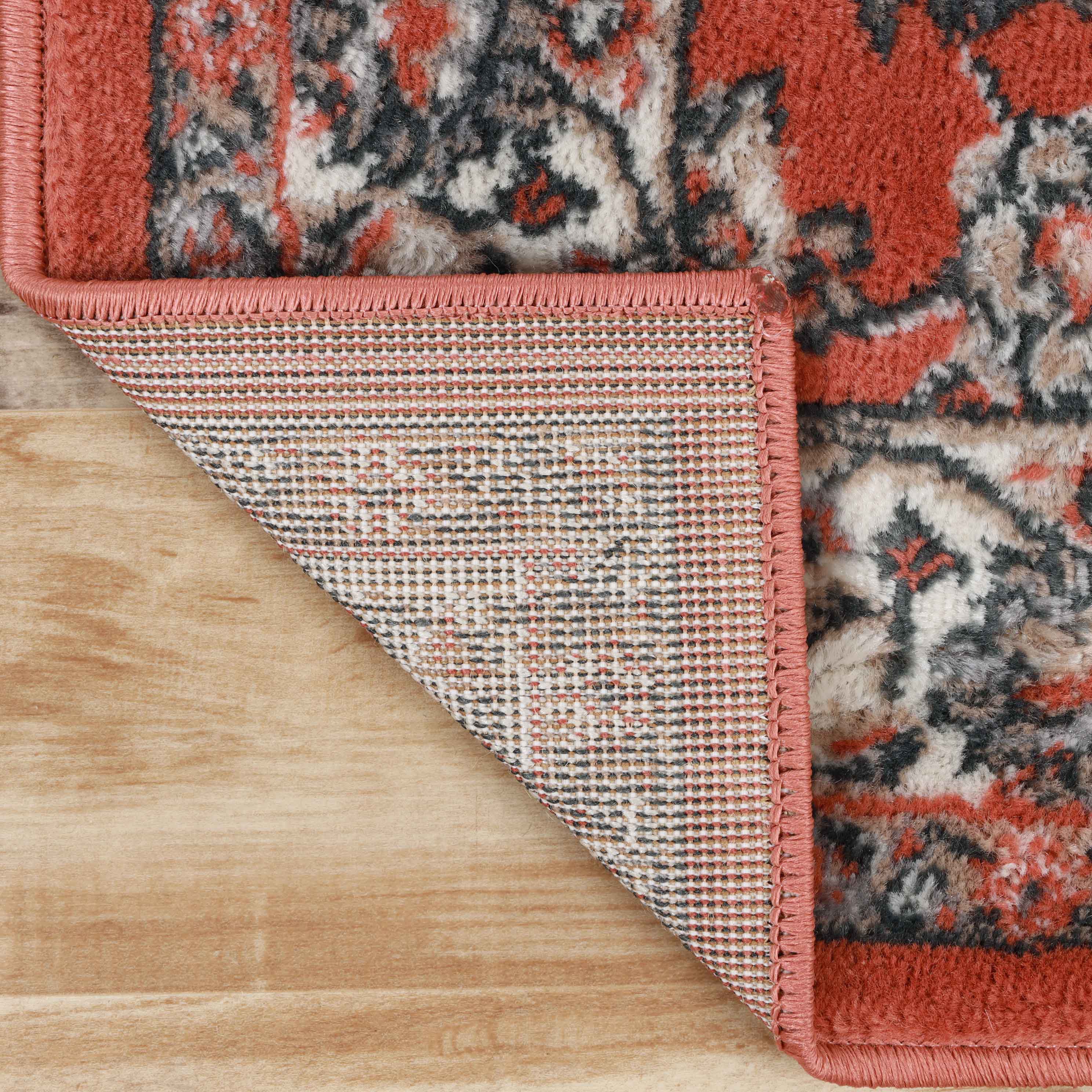 Lille Elegant Floral Indoor Area Rug - Non-Slip Soft Living Room Carpet Runner for Bedroom, Hallway & Entryway Decor