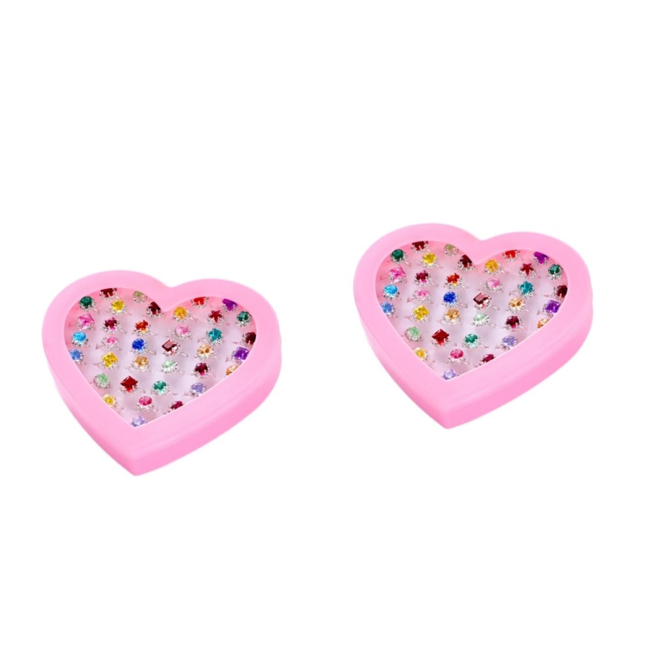 72 Pcs Princess Ring Toy Set for Girls - Sparkly Pretend Play Jewelry Gift Box for Kids Birthday, Party Favors & Dress-Up Play (Perfect for Role Play, Birthday Gifts & Tea Party Accessories)