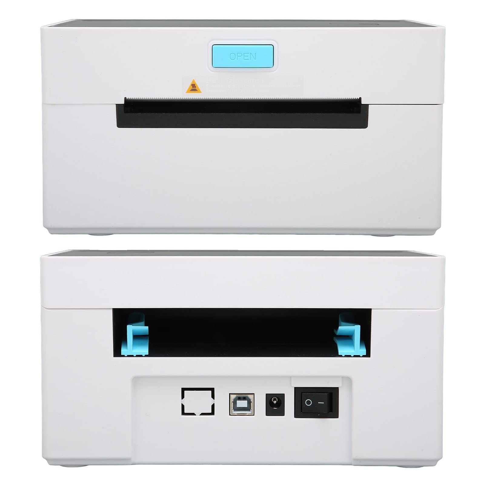 EXCLUZO Portable Label Printer - High-Resolution Thermal Printer with 160mm/s Fast Print Speed & Continuous Printing - Ideal for Retail Stores, Logistics Shipping & Restaurant Use (White)