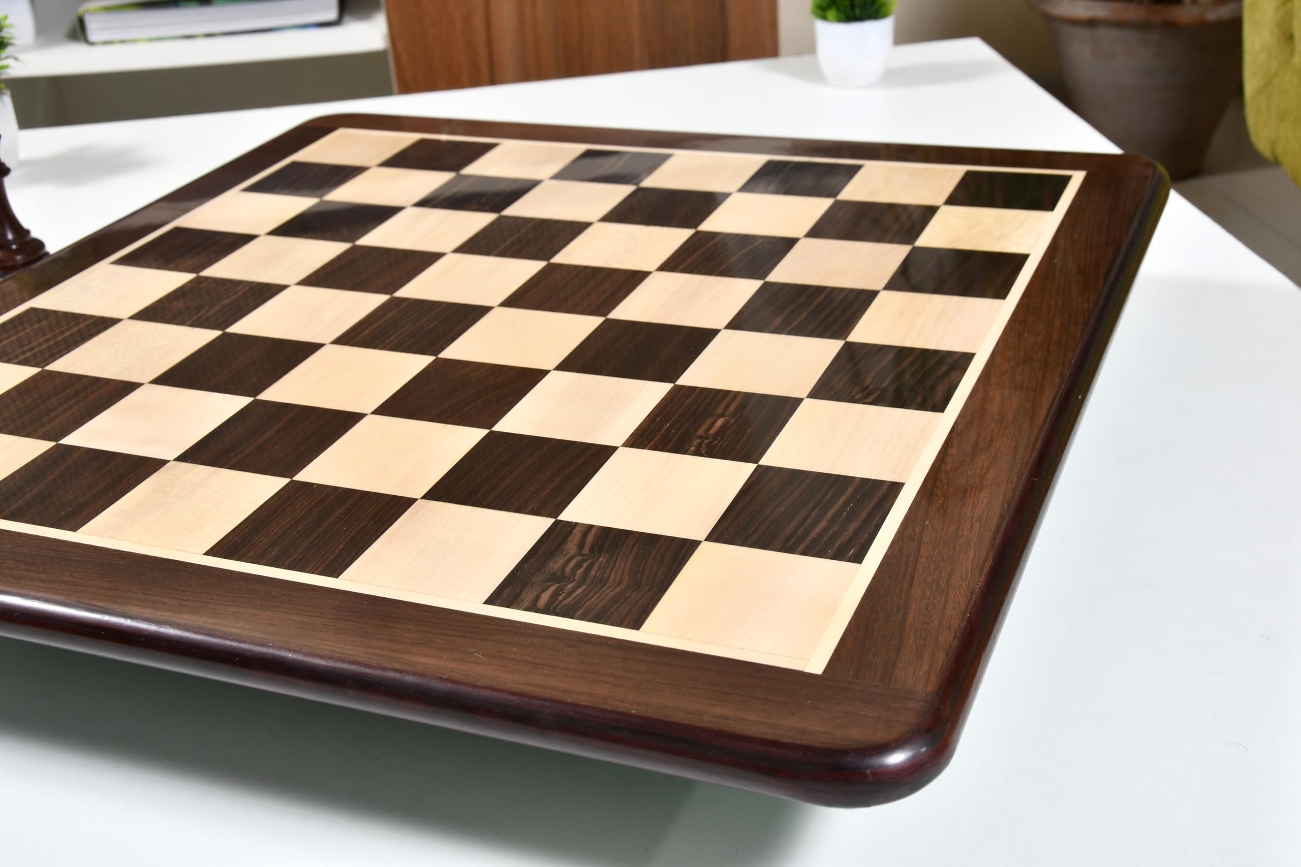 21'' Premium Wooden Chess Board Game - Handcrafted Indian Rosewood Chessboard with 55mm Squares | Perfect for Tournaments, Home Decor & Gifts