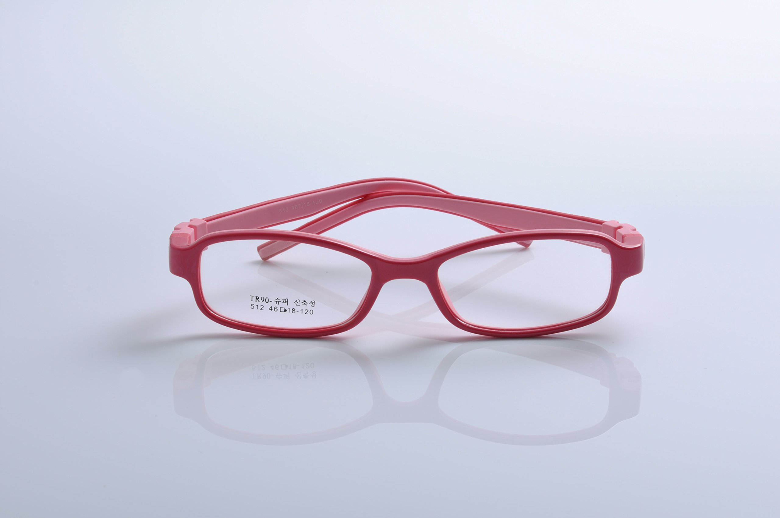 Flexible Kids Eyeglasses Frames - TR90 & Silicone Bendable No Screw Design with String & Case - Safe Durable Children's Optical Glasses for School, Sports & Daily Wear