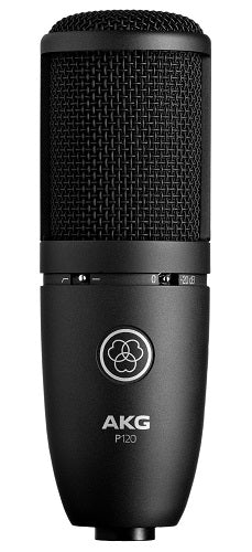 AKG P120 Professional Cardioid Condenser Microphone for Studio Recording, Podcasting & Voice Overs - High Performance USB Mic with Premium Sound Quality