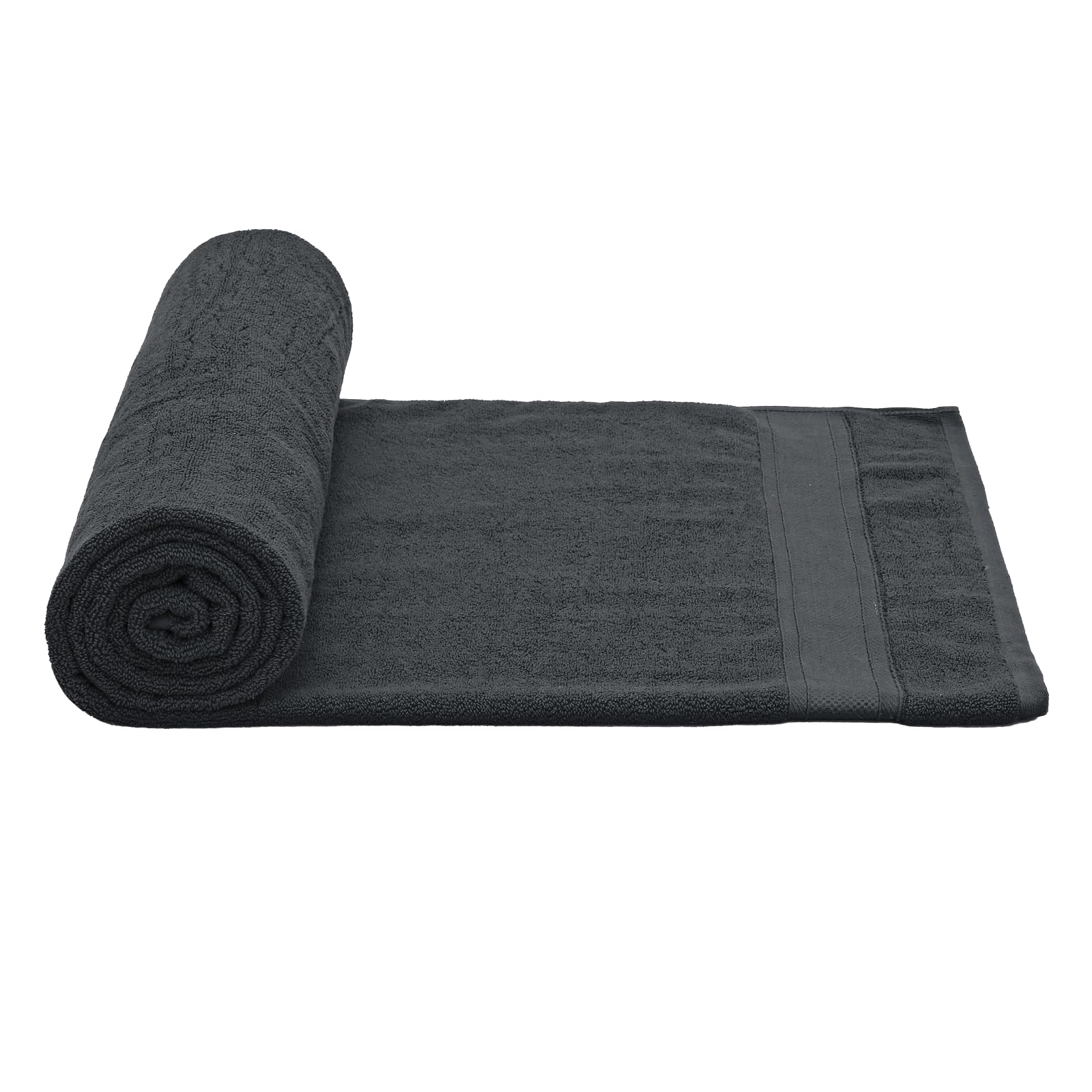 Magshion Extra Large Cotton Bath Towel Set of 2 - Oversized Quick-Dry Bath Sheets for Adults, Soft & Absorbent, Black - Perfect for Spa, Beach & Luxury Bathroom Use