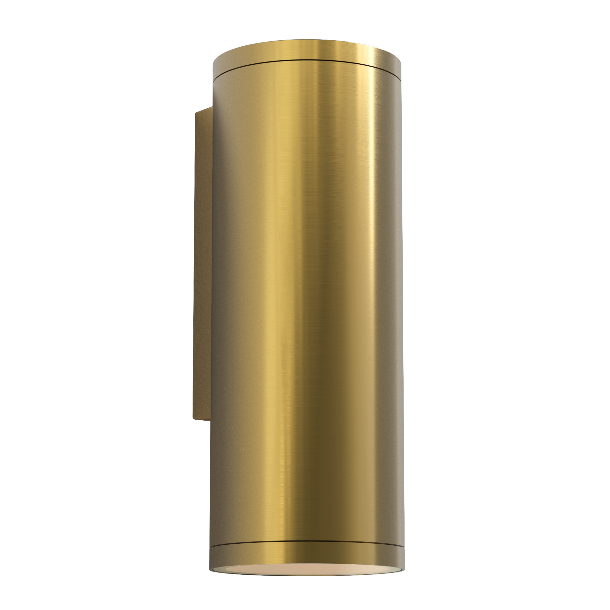 Ava 1/2Lt Coastal Wall Light - Brushed Stainless Steel/PVD Brushed Brass GU10 IP44 - Perfect for Beach House, Patio & Outdoor Lighting