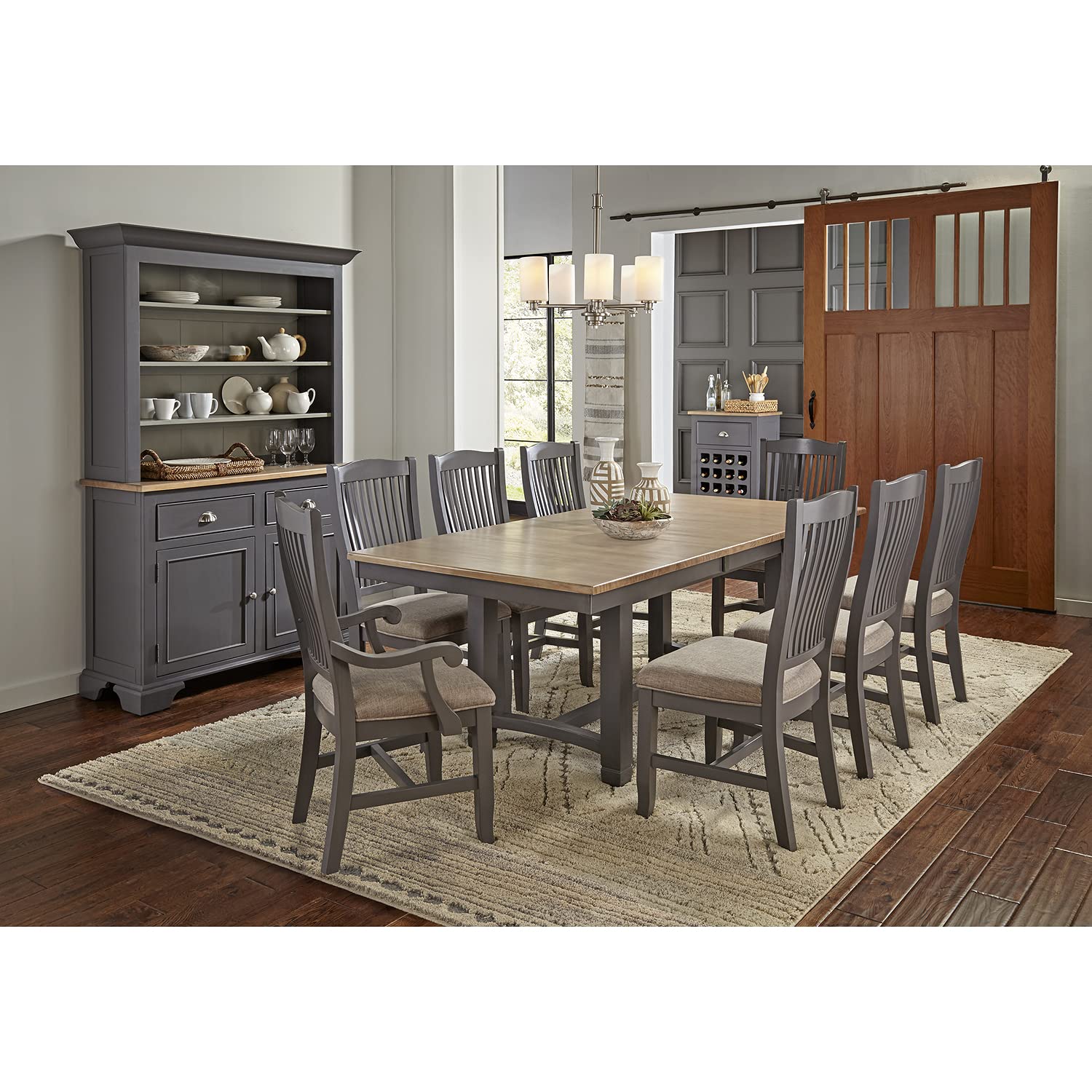 A-America Port Townsend Trestle Table Base - Solid Wood Dining Table Legs for Farmhouse & Rustic Decor | Perfect for Dining Rooms, Kitchens & Outdoor Entertaining