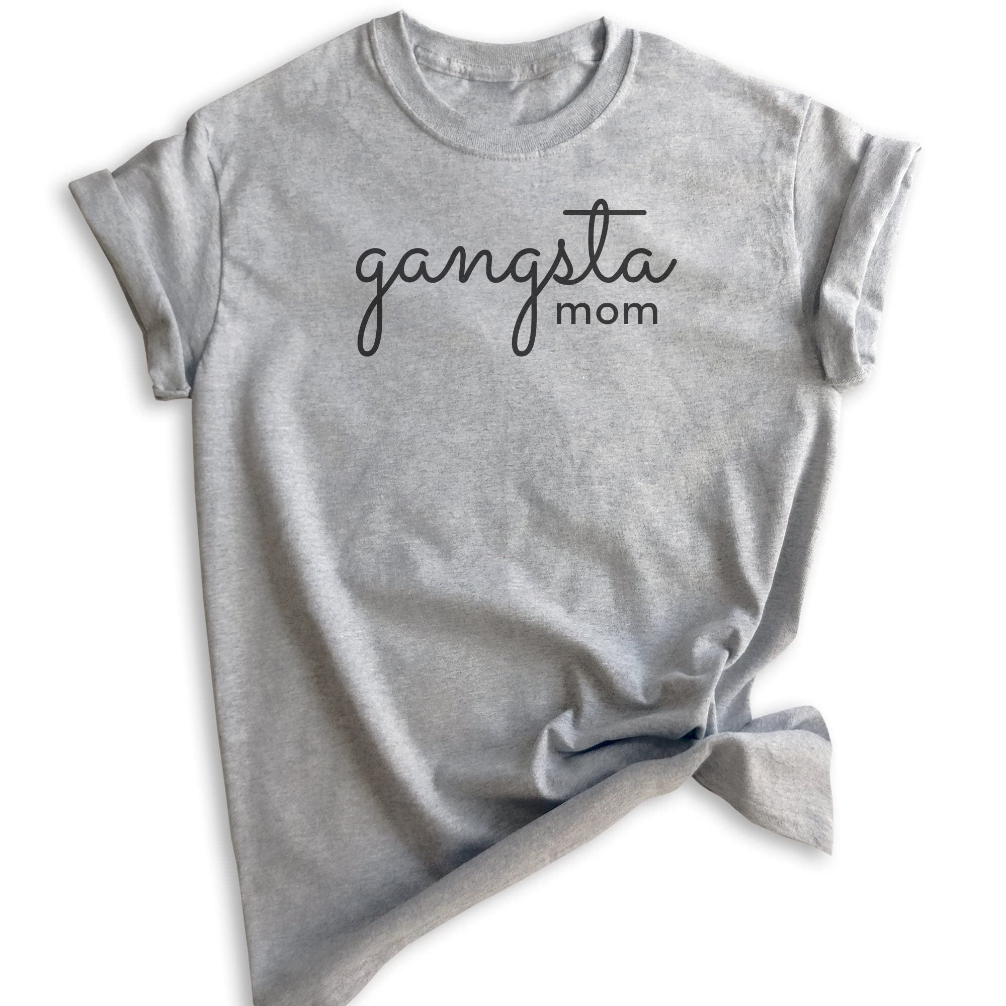 Gangsta Mom Shirt - Unisex Women's Graphic Tee - Sassy Funny Mom T-Shirt - Heather Gray - X-Large - Perfect for Mother's Day, Birthday Gifts & Casual Outfits