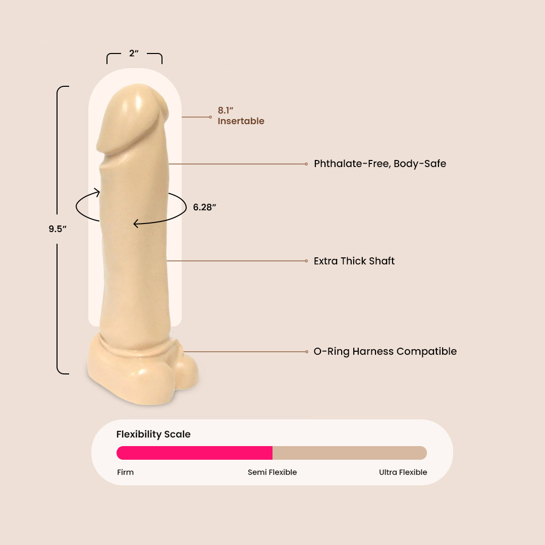 Jumbo Jack Dildo - Large Realistic Adult Toy for Men & Women - Perfect for Solo Play & Couples Intimacy