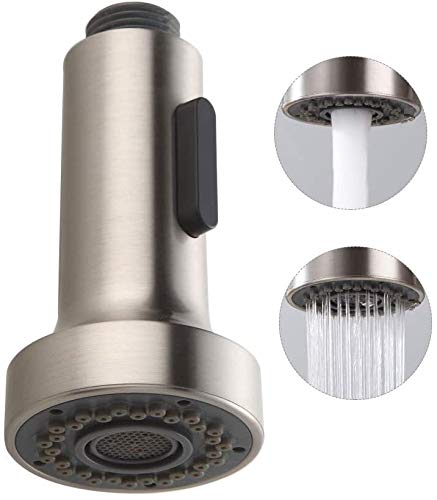 HOMELODY Pull Down Kitchen Faucet Replacement Head - 2 Function Sprayer with G1/2 Connection - Brushed Nickel Finish for Modern Sinks - Perfect for Dishwashing & Food Prep