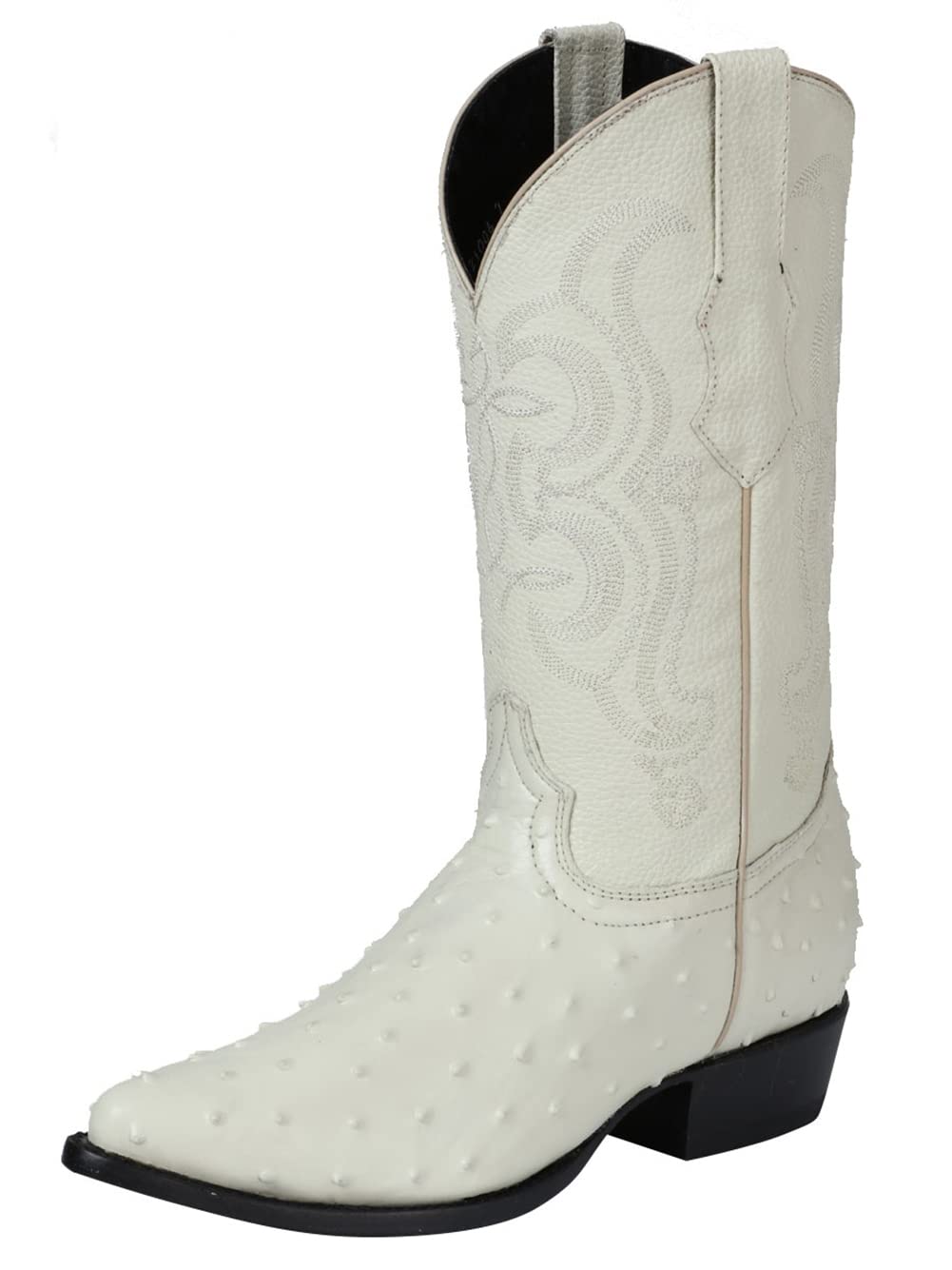 El Señor de los Cielos Cowboy Western Boots - Ostrich Print Leather Cowboy Boots in Bone Color | Perfect for Rodeo, Country Music Festivals & Western Fashion