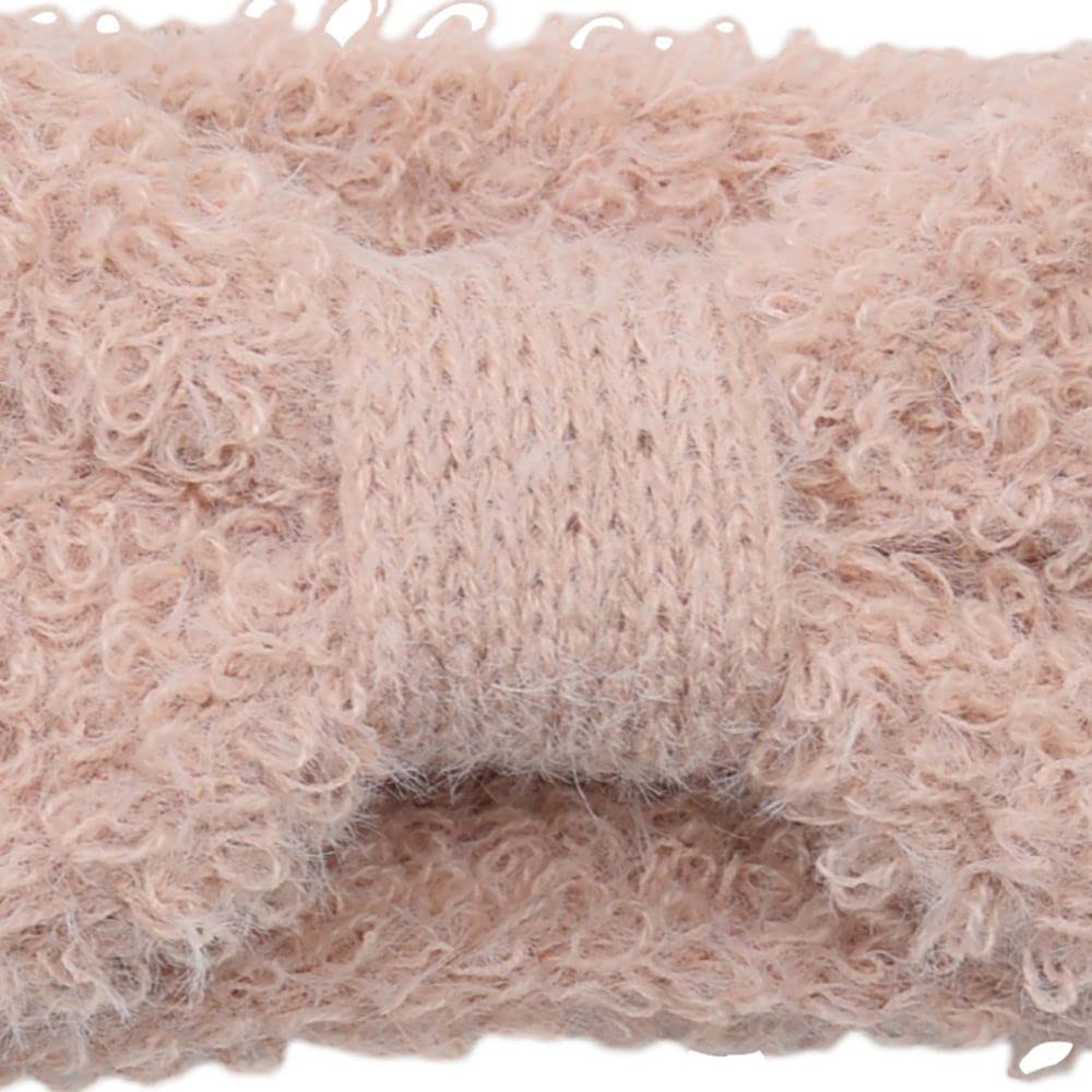 Stylish Knotted Crochet Turban Headband - Soft Plush Winter Hair Accessories for Women (Red) | Perfect for Cold Weather, Outdoor Activities & Fashionable Outfits