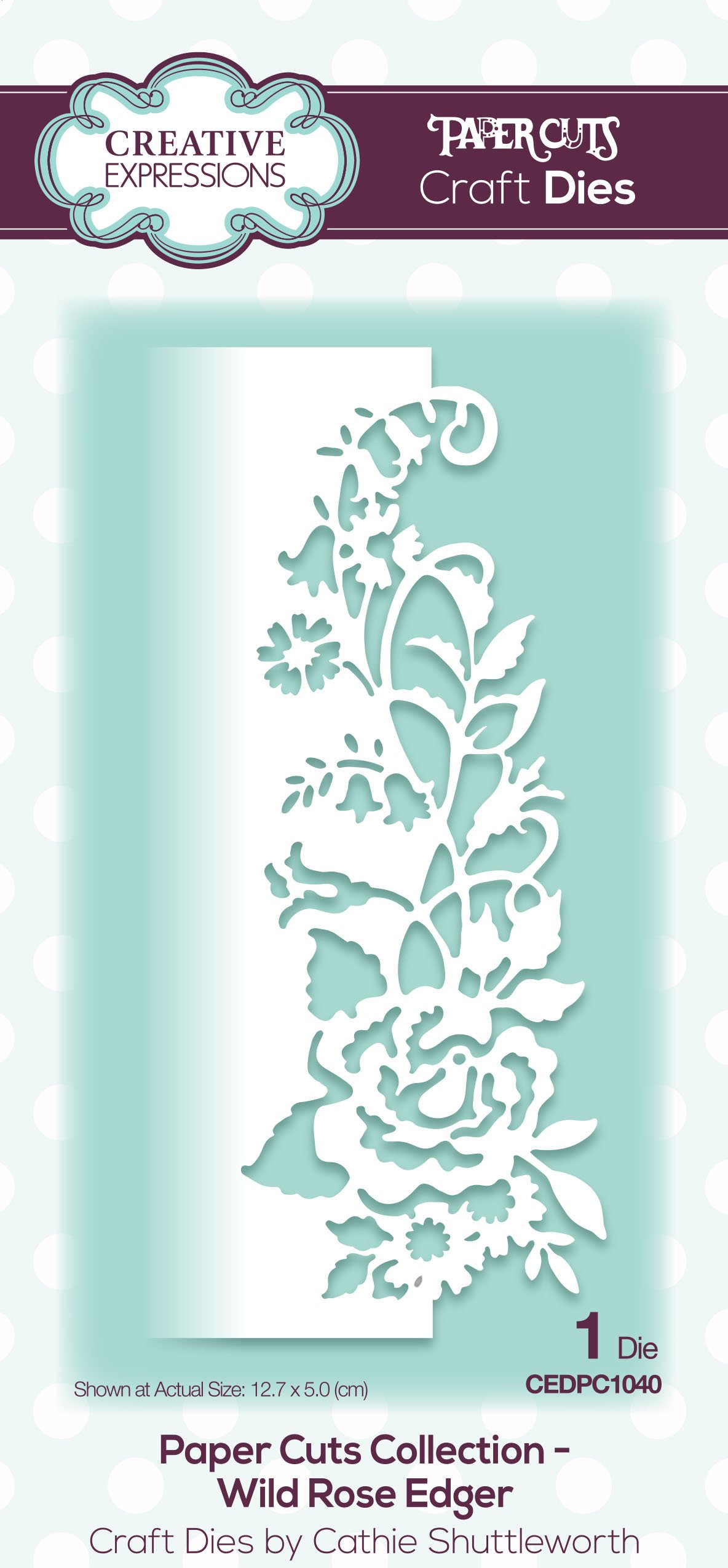 Papercuts Wild Rose Edger - Precision Craft Die for Scrapbooking, Card Making & DIY Paper Crafts | Perfect for Wedding Invitations, Greeting Cards & Home Decor Projects
