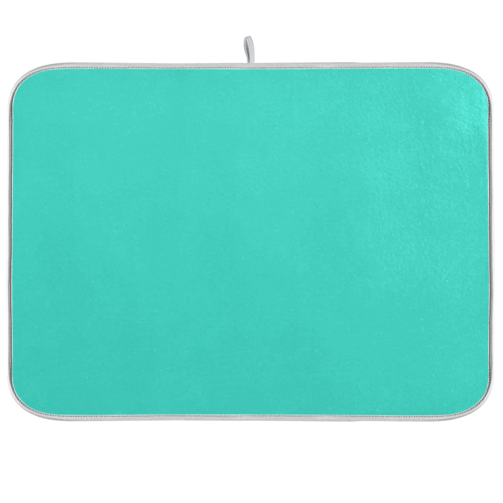 Teal Small Dish Drying Mat XL - 16x18 Inch Microfiber Kitchen Counter Mat, Heat Resistant Turquoise Dish Drainer Pad for Dishes - Perfect for Kitchen Countertops, Sink Areas & Dish Rack Organization
