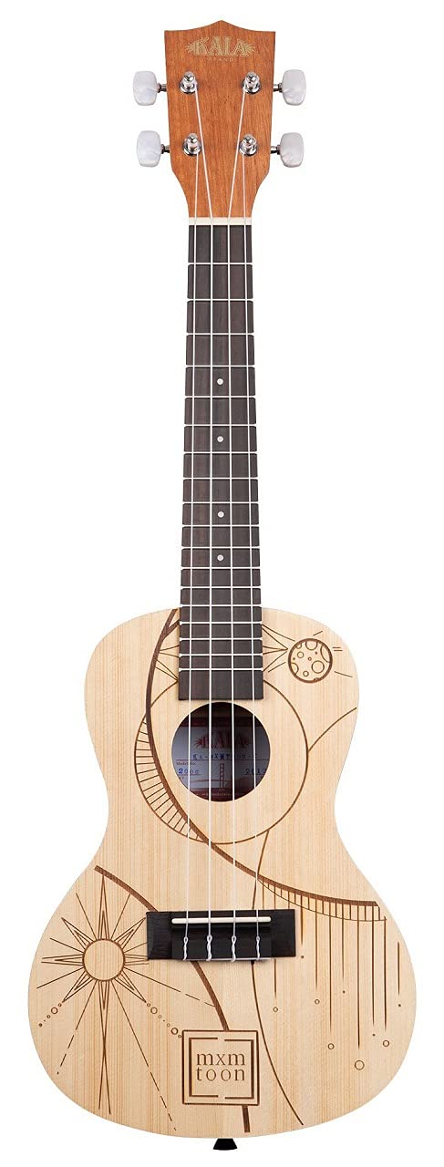 KA-MXMTOON-C 4-String Concert Ukulele with Natural Finish - Perfect for Beginners, Travel & Live Performances