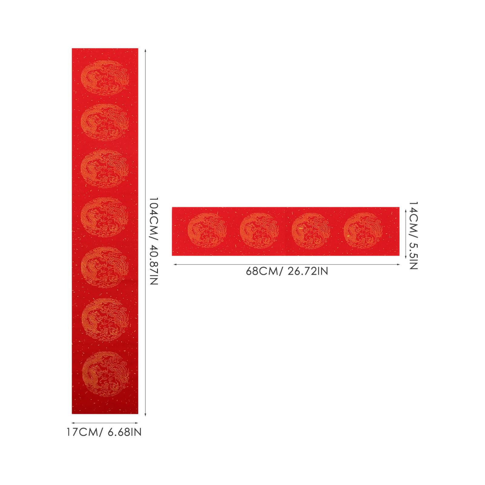 Operitacx 5 Sets Chinese New Year Red Couplet Paper - DIY Blank Calligraphy Rice Paper & Square Red Xuan Paper for Spring Festival Decorations | Perfect for Home Decoration, Gift Wrapping, and Traditional Chinese Calligraphy Practice