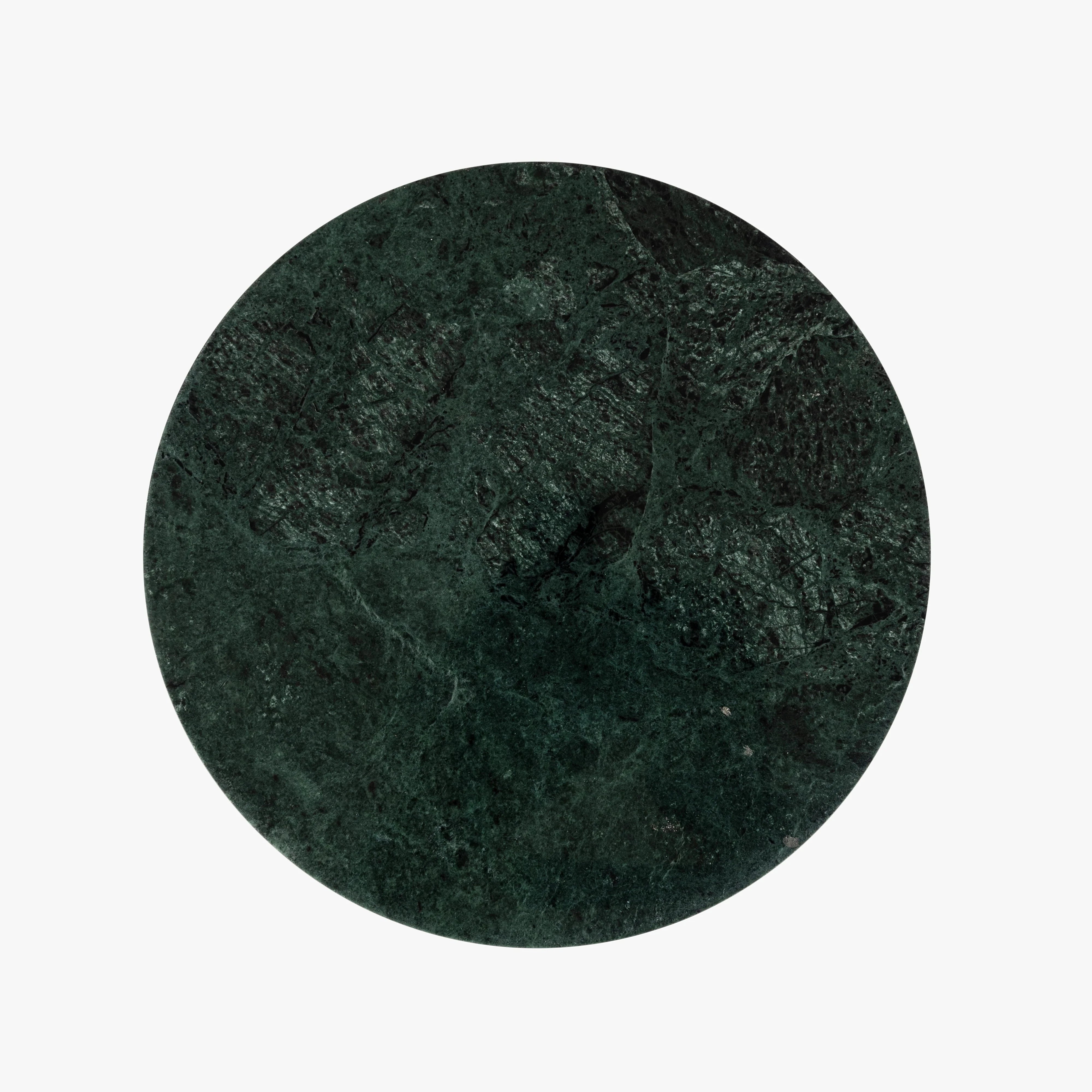 Francesca Marble Drink Table - Dark Green Side Table for Living Room, Patio, or Bedroom - Elegant and Durable Home Decor Accent