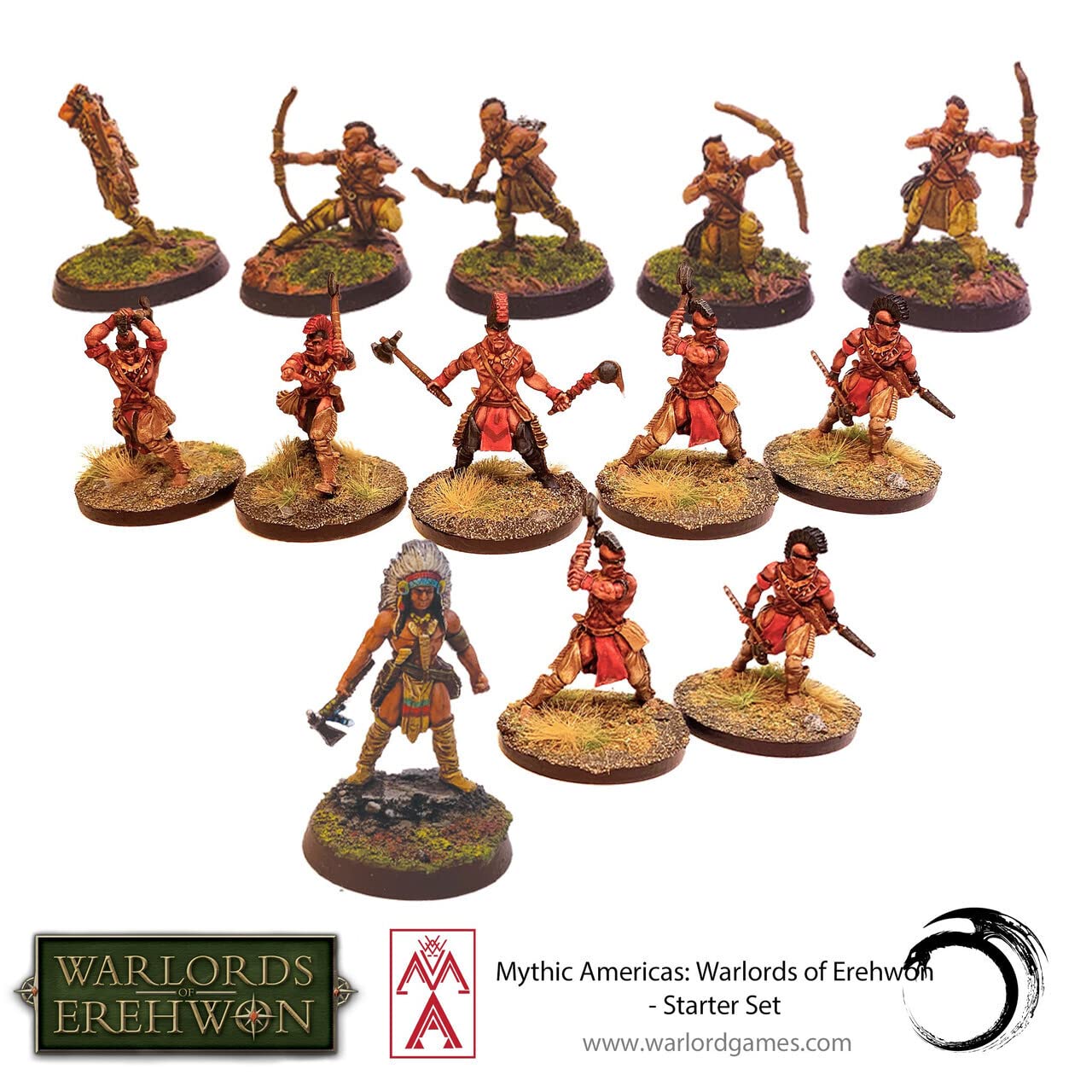 Aztec & Nations Strategy Board Game - Mythic Americas Warlord RPG for Adults | Fantasy Tabletop Wargaming Kit with Terrain Tiles | Perfect for Game Nights & Historical Battle Reenactments