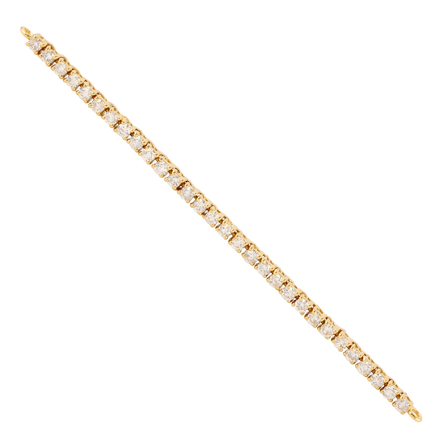 18K Yellow Gold Connector Bezel Set Diamond Jewelry - Elegant Bridal & Evening Wear Accessories for Women