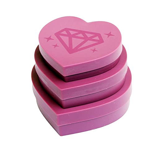 GIFZES Heart-Shaped Rhinestone Picker Tool with Lid - Diamond Painting Dotting Pen, Nail Art Rhinestone Tray, Craft Accessory for DIY Nail Designs & Diamond Art Projects - Perfect for Home Decor, Gift Making & Creative Crafts
