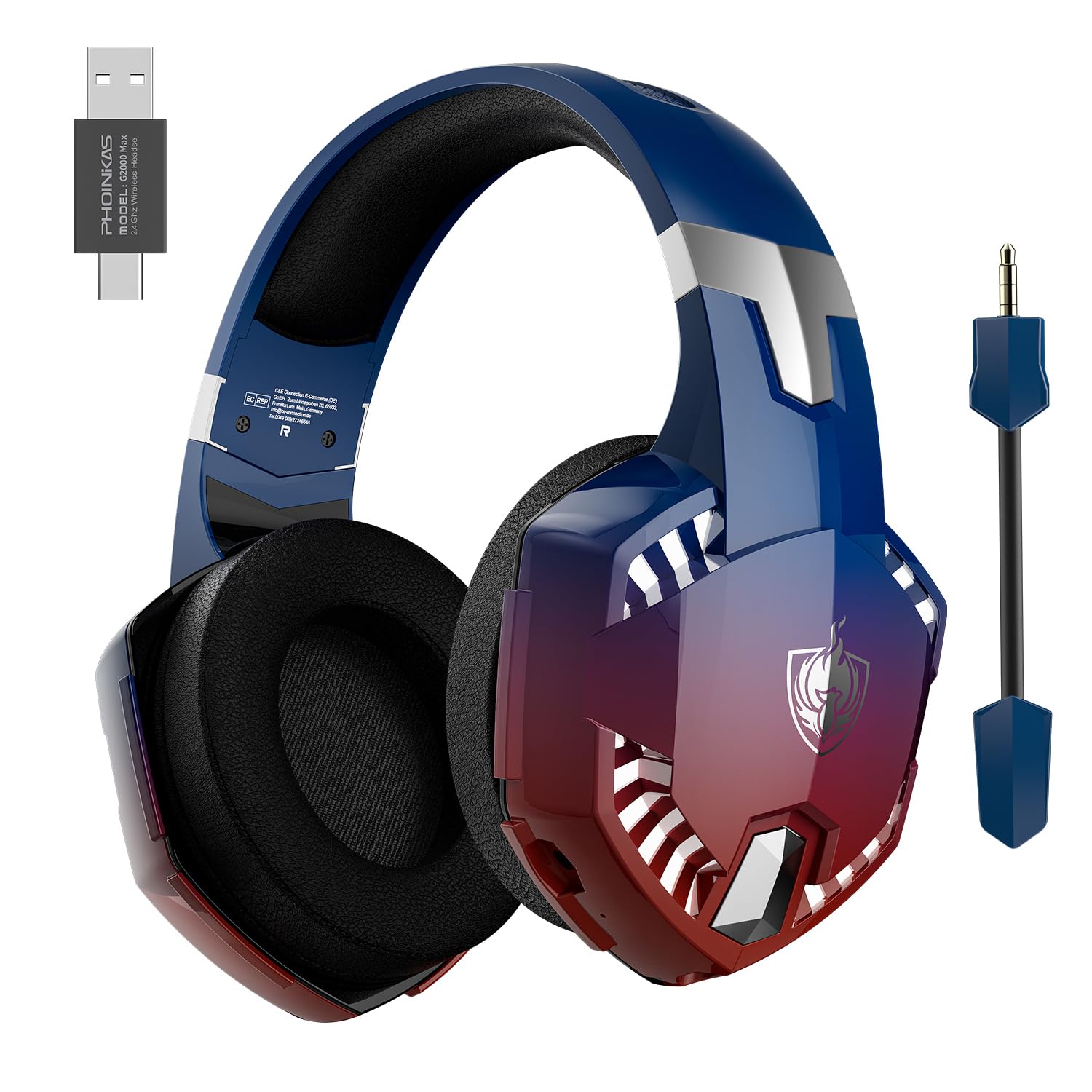 YOTMS Wireless Gaming Headset for PS5, PS4, PC - 7.1 Surround Sound with Mic - for Gaming & Streaming