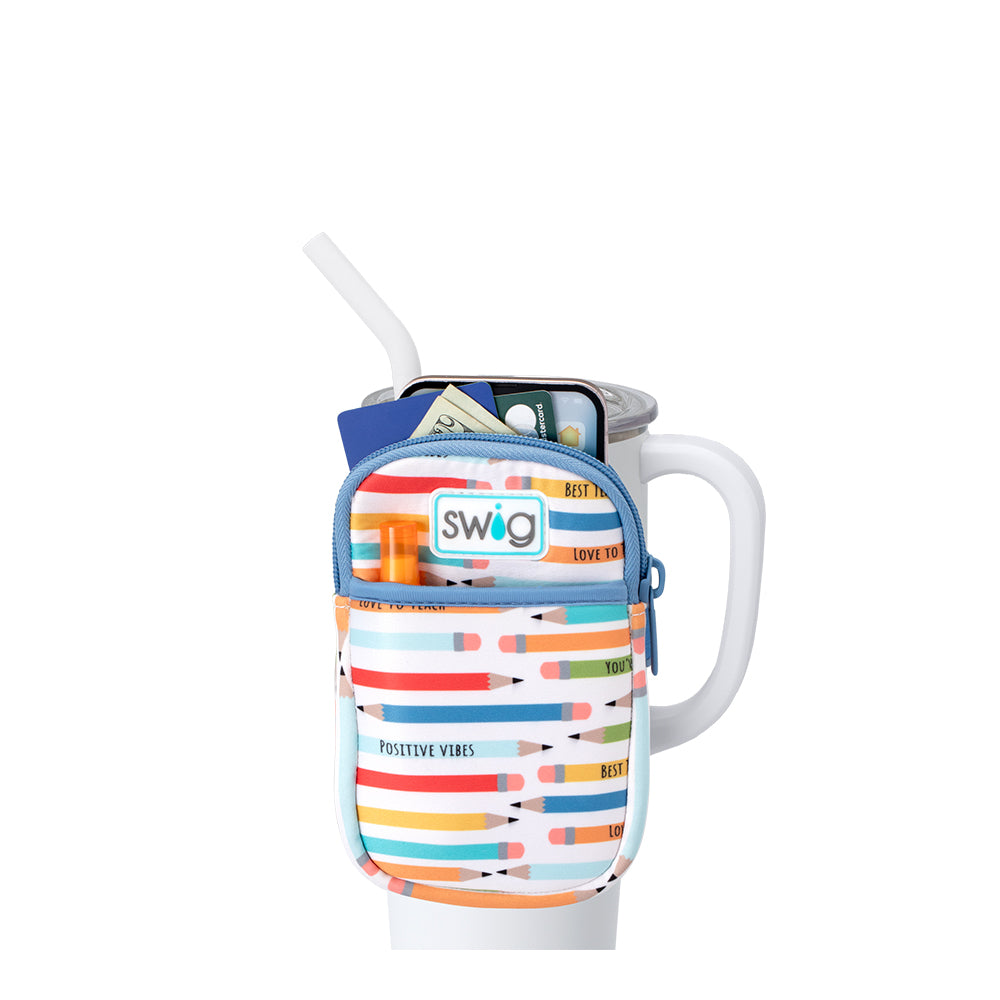 Teacher Life Mega Mug Pouch - Large Insulated Coffee Cup Holder for Teachers - Perfect for Classroom, Office & Commute
