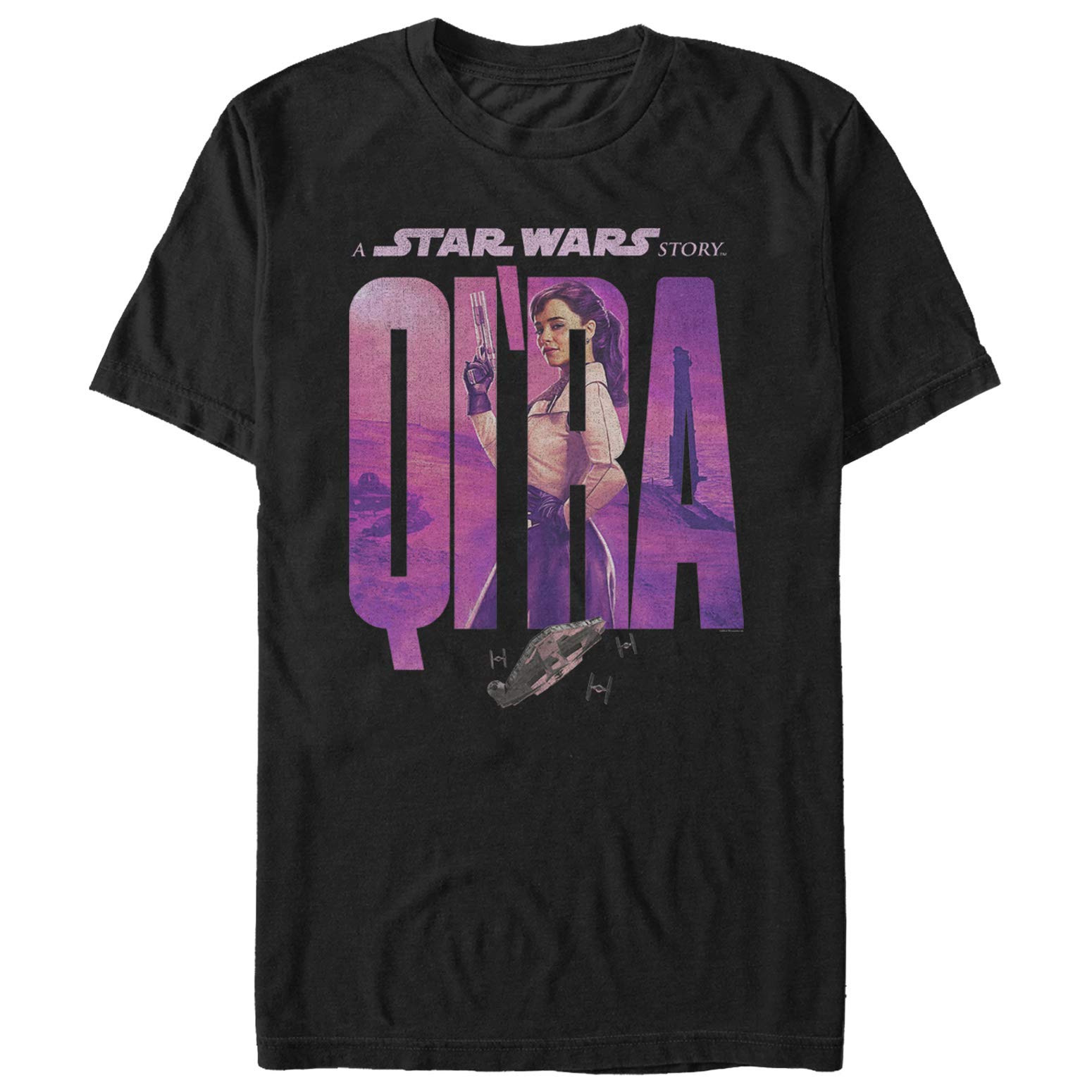 Star Wars Qi'ra Movie Poster T-Shirt for Men - Official Solo: A Star Wars Story Merchandise - Perfect for Cosplay, Fan Conventions & Everyday Wear