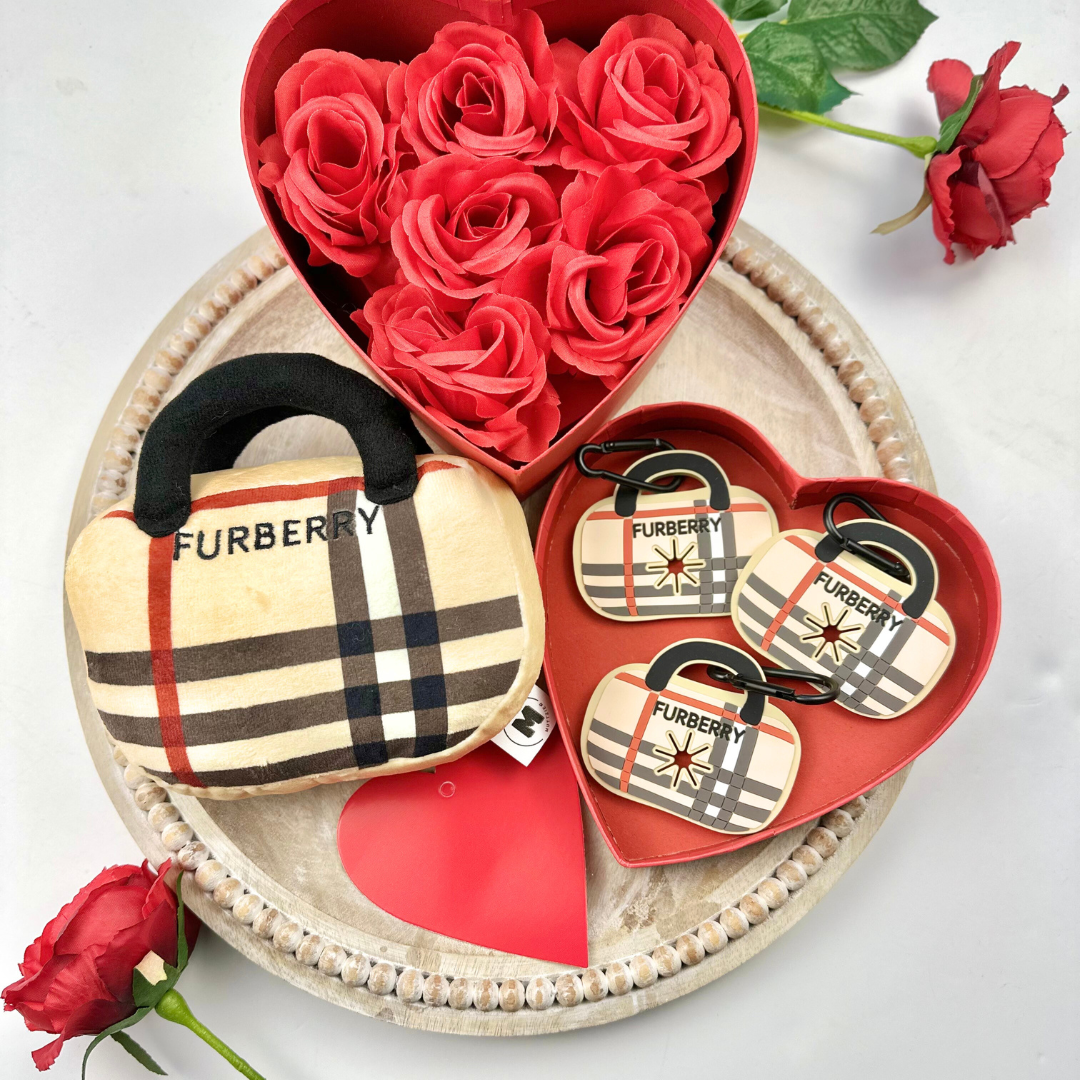 Furberry Handbag Dog Toy - Durable & Cute Plush Chew Toy for Small & Medium Dogs - Perfect for Playtime, Training & Gifting