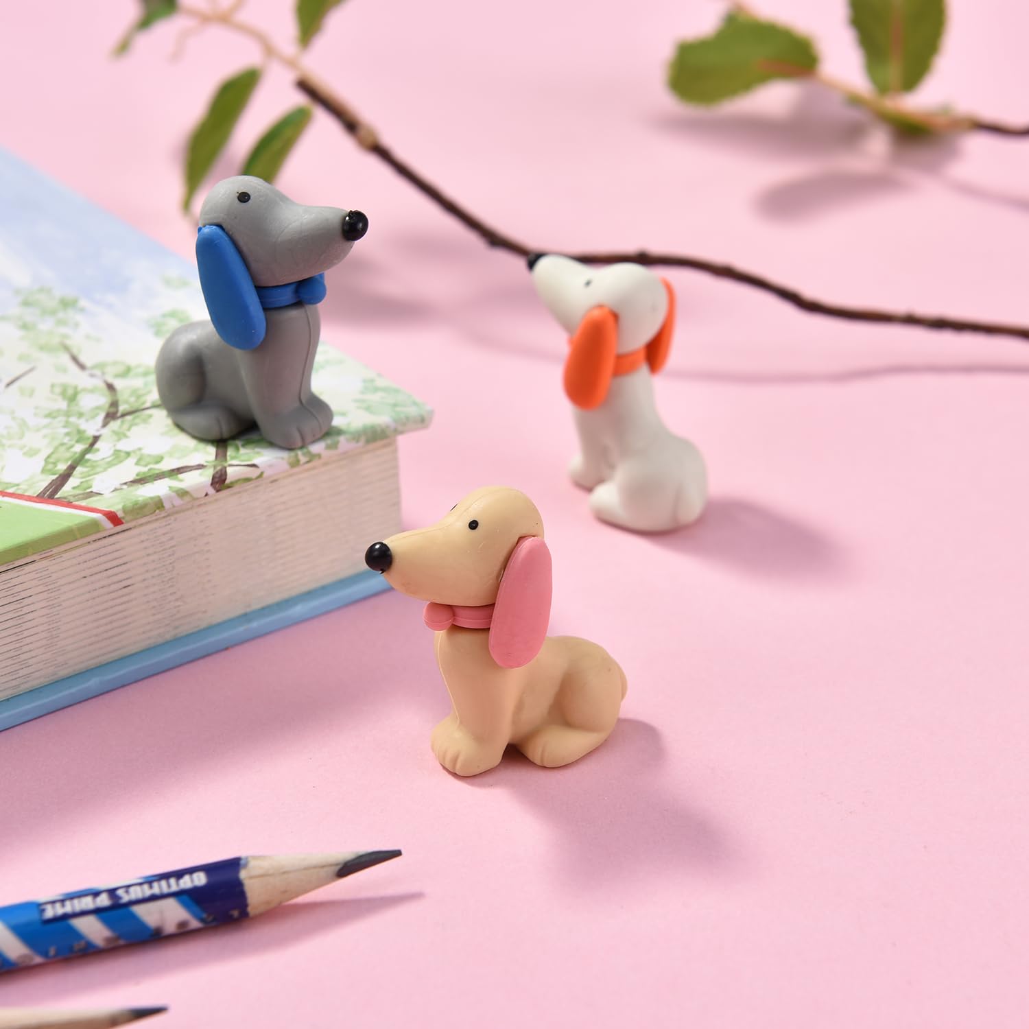 12 Pack 3D Animal Erasers for Kids - Fun Take Apart School Supplies for Party Favors & Gifts