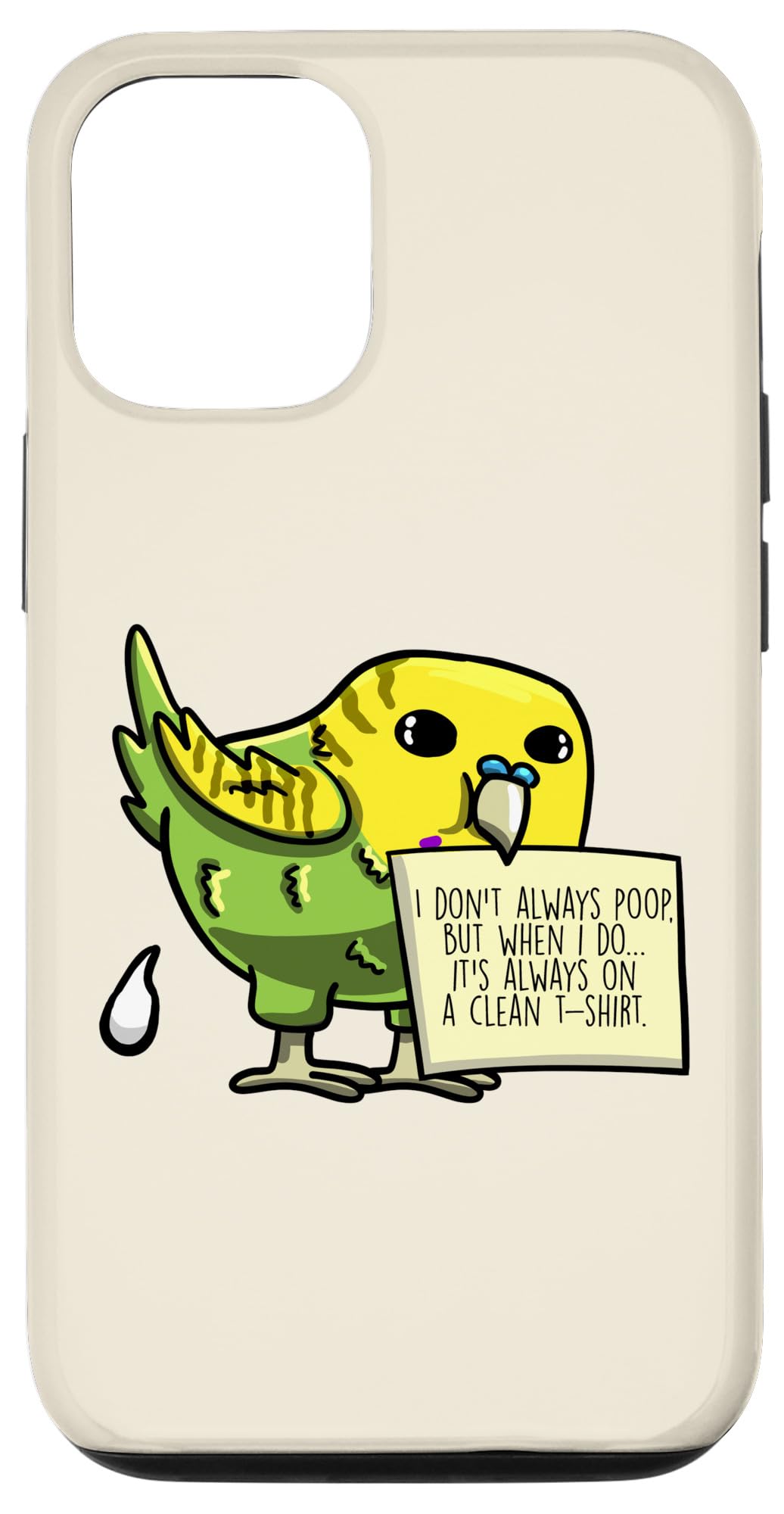 Funny Budgie Pet Bird Lover Gift iPhone 12/12 Pro Case - Cute Parrot Design for Bird Enthusiasts - Perfect for Bird Owners, Animal Lovers & Unique Gift Occasions