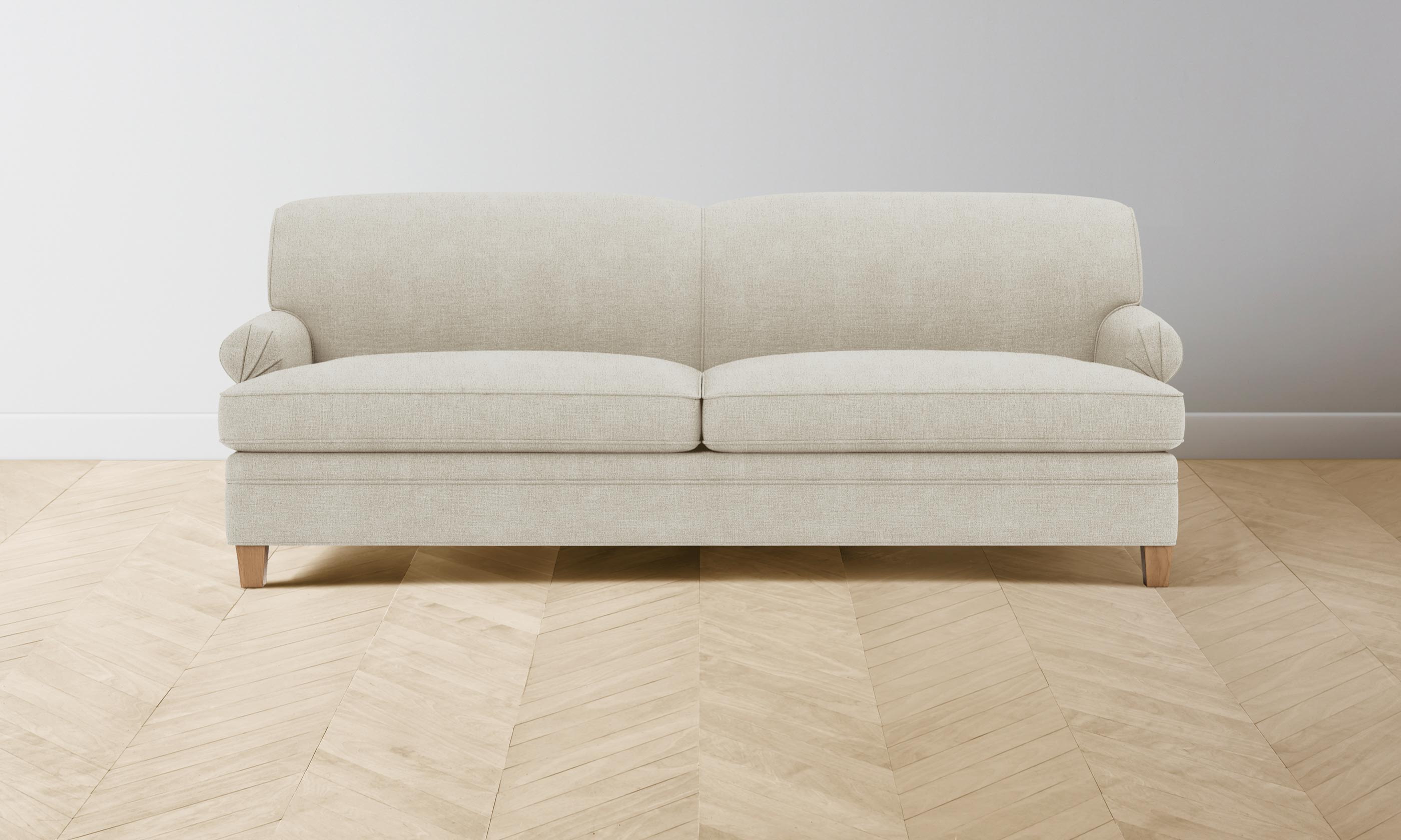 Carmine Sofa - Performance Mélange Weave Fabric Sectional Couch for Living Room, Lounge & Home Theater - Modern Comfortable Seating for Family & Guests