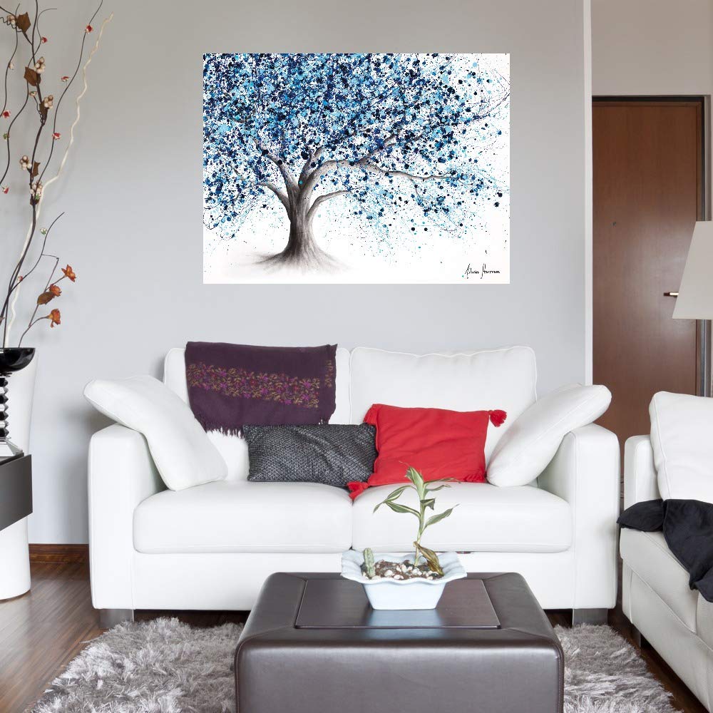 Ashvin Harrison Marine Tree Fine Art Canvas Wall Decor - 32x24 Inch Ready to Hang Painting for Living Room, Bedroom, Office & More - Coastal Home Decor & Beach House Wall Art