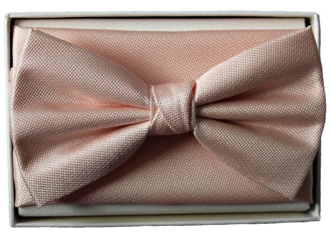 Stylish Pink Polyester Bow Tie and Pocket Square Set for Men - Perfect for Weddings, Prom, and Formal Events