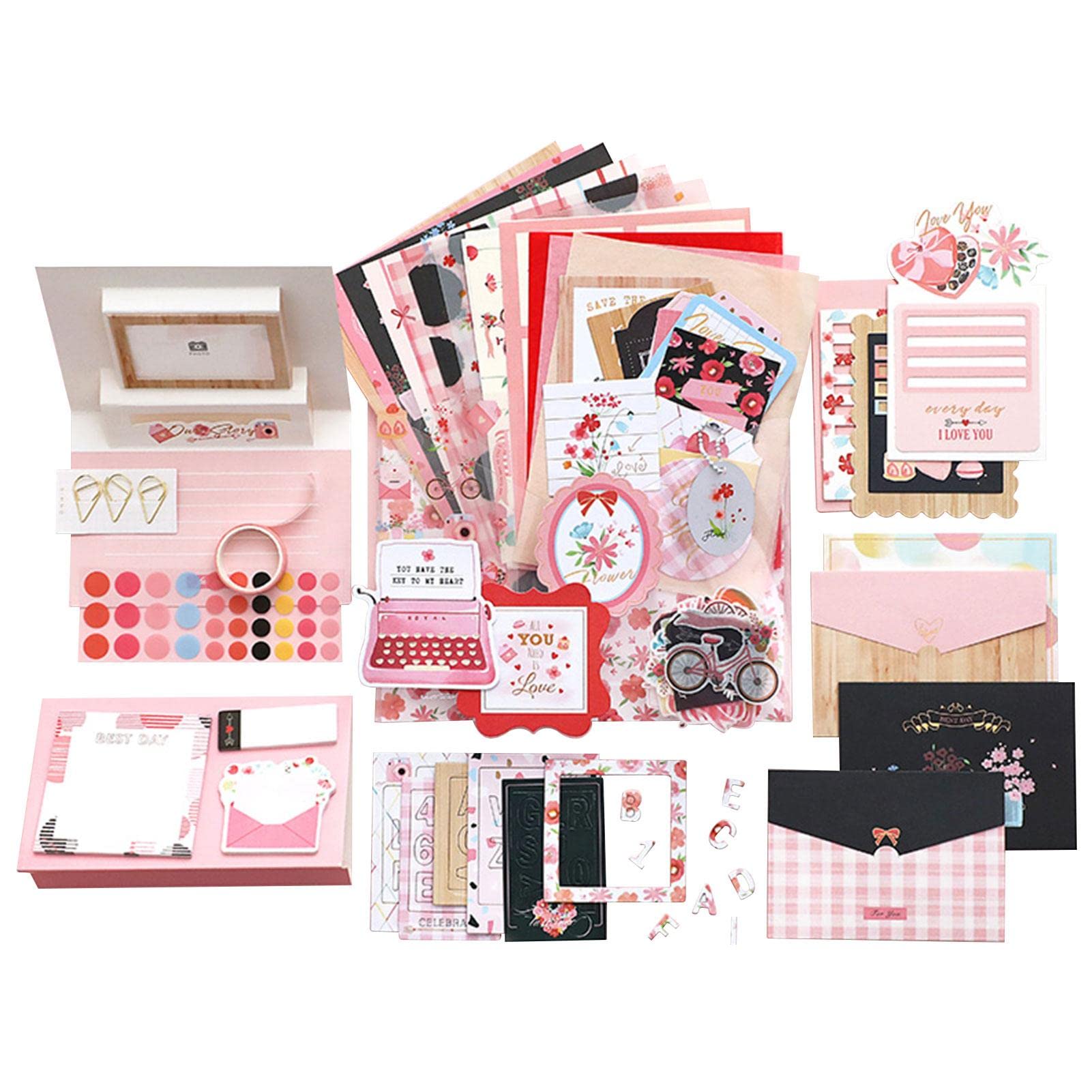 90PCS Aesthetic Scrapbooking Stickers Kit - DIY Journaling Supplies, Dreamy INS Stickers Set for Scrapbook, Collage, Diary & Planner Decoration - Perfect for Bullet Journals, Memory Books & Gift Making