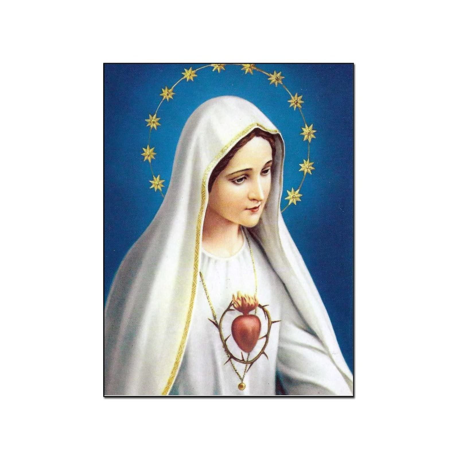 Immaculate Heart of Mary Print - Premium 24x32 Inch (60x80cm) Religious Wall Art Poster for Catholic Home Decor, Living Room, Bedroom & Church - Perfect for Prayer Spaces & Spiritual Inspiration