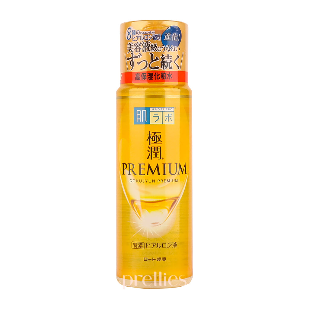 Hada Labo Gokujyun Premium Hyaluronic Acid Toner Lotion 170ml - Hydrating Facial Moisturizer for Dry & Sensitive Skin - Perfect for Daily Skincare Routine & Nighttime Hydration