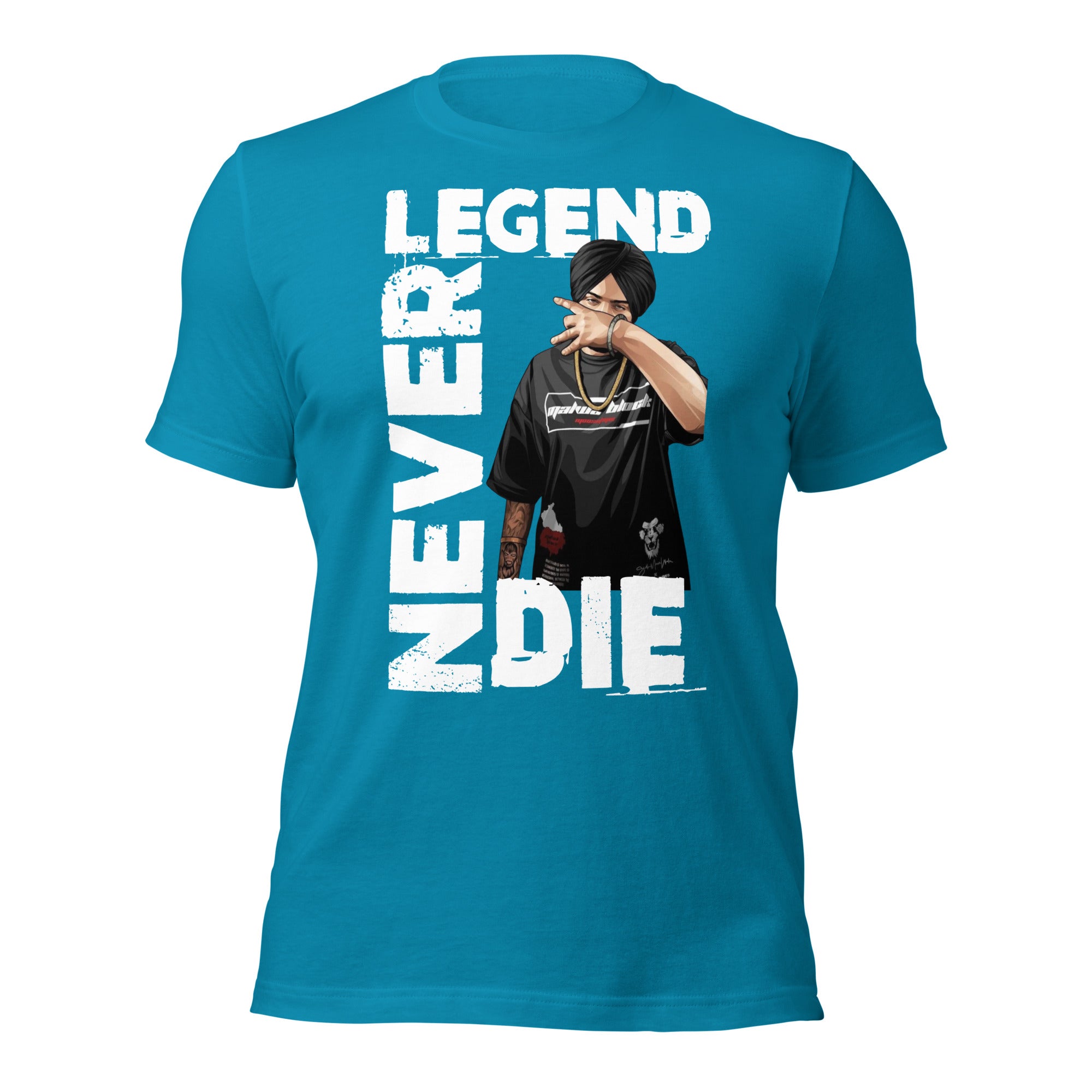 Sidhu Moosewala Legends Never Die Unisex T-Shirt - Comfortable Cotton Tee for Men & Women - Perfect for Concerts, Casual Wear & Fan Merchandise