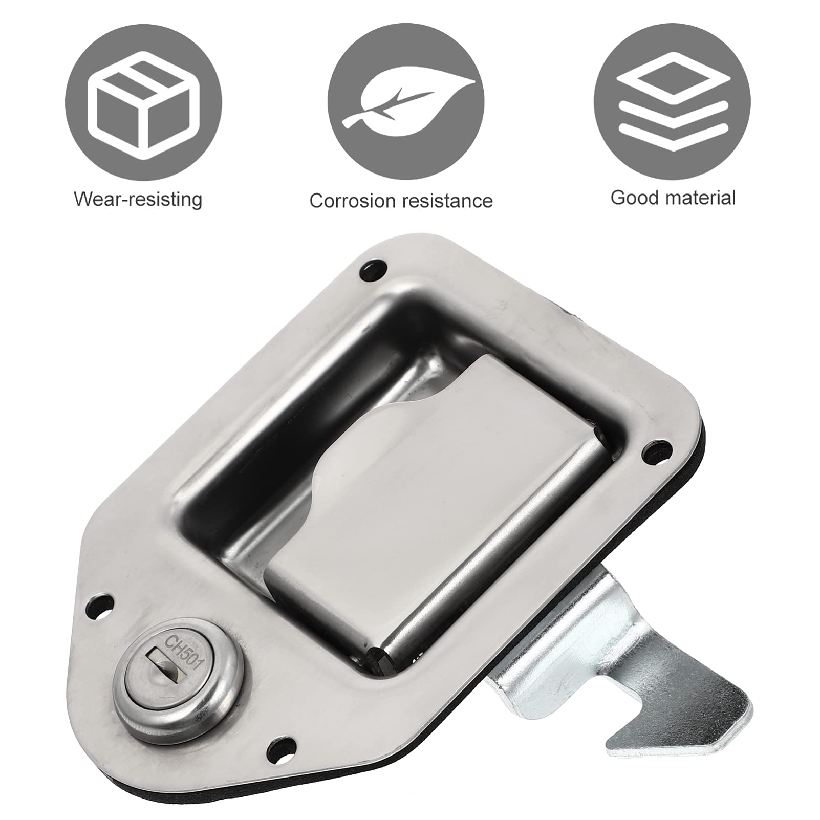 DOITOOL Stainless Steel RV & Truck Toolbox Lock - Heavy Duty Camper Door Lock for Travel Trailers, Trucks, and Trailers - Secure Your Vehicle Toolbox, Camper Door & Travel Trailer (Perfect for Outdoor Adventures, Road Trips & RV Camping)