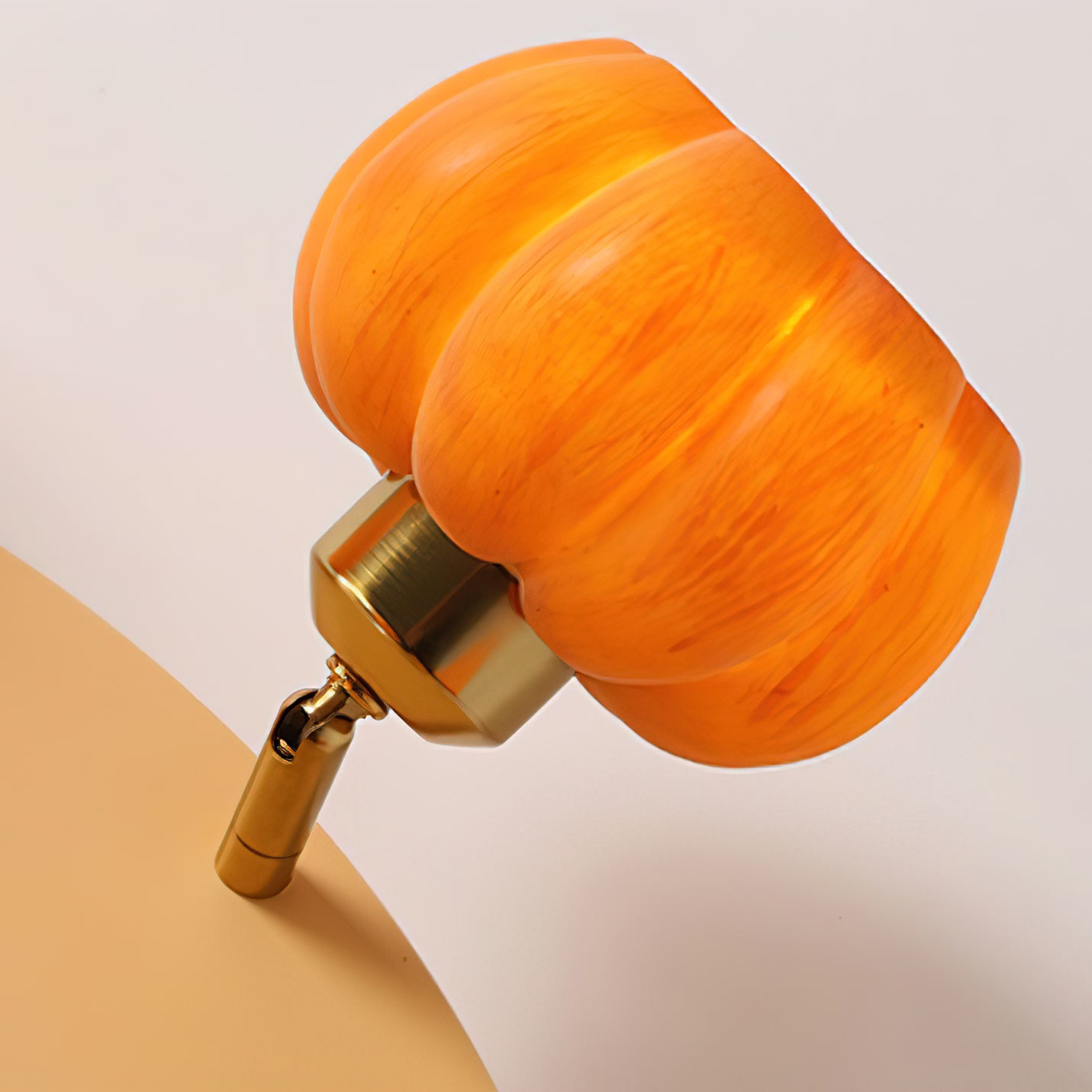 Stylish Modern Pumpkin-Shaped Ceiling Light Fixture - LED Hanging Pendant Lamp for Halloween, Fall Decor, Living Room, Bedroom, Dining Room - Warm White Light for Cozy Home Ambience