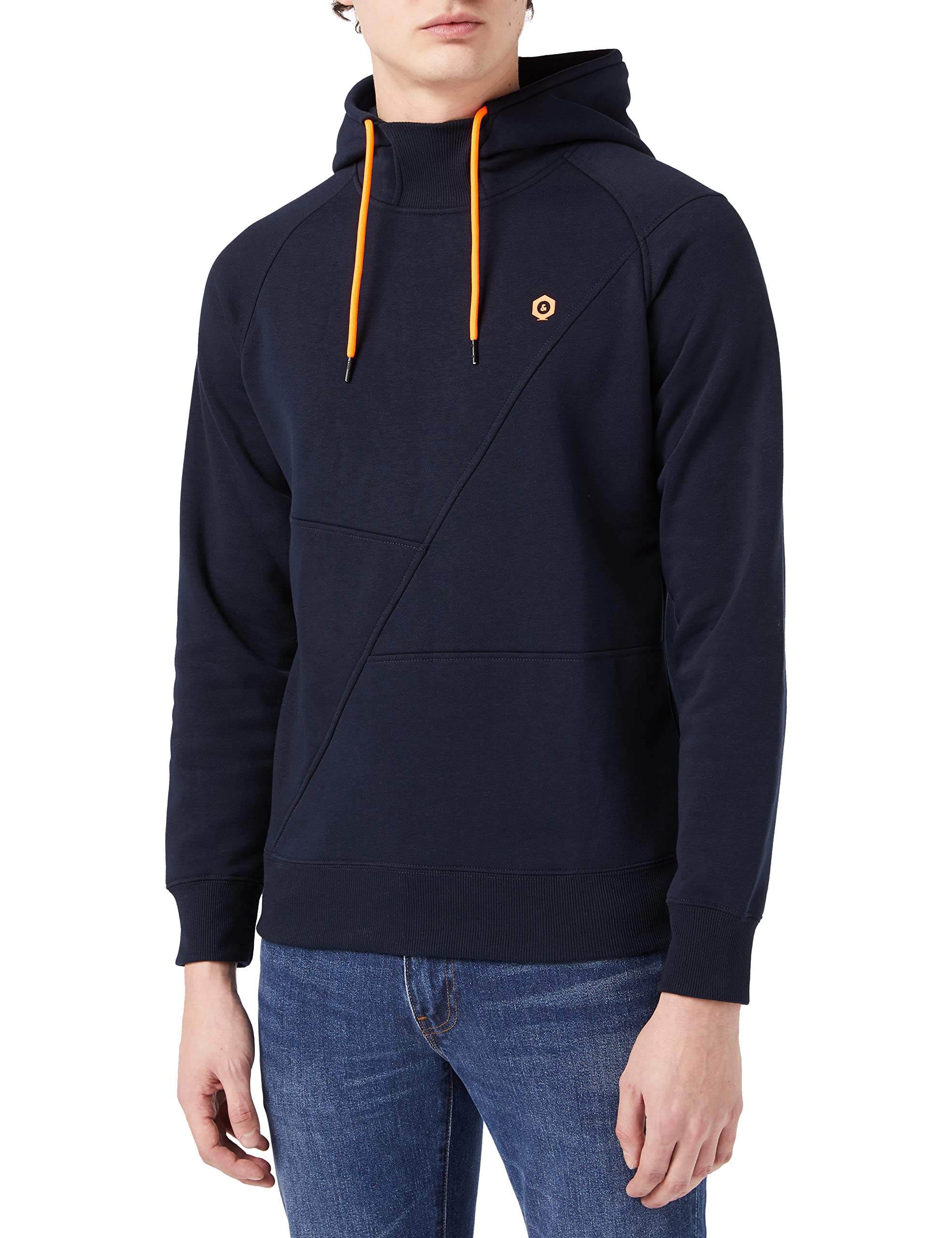 Jack & Jones Men's Jcopinn Sweat Hood Noos Hoodie - Soft Cotton Pullover with Front Pocket | Casual Streetwear for Everyday Wear, Gym & Outdoor Activities