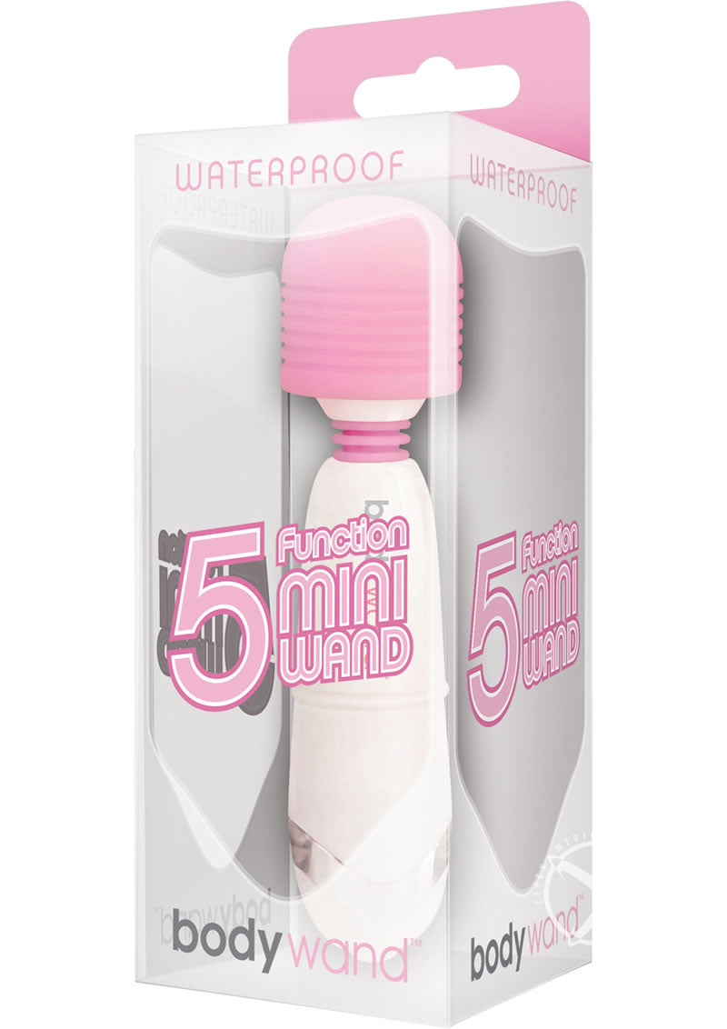Bodywand 5 Function Mini Massage Wand in Pink - Compact Personal Massager for Muscle Relaxation, Stress Relief & Intimate Use at Home or Travel