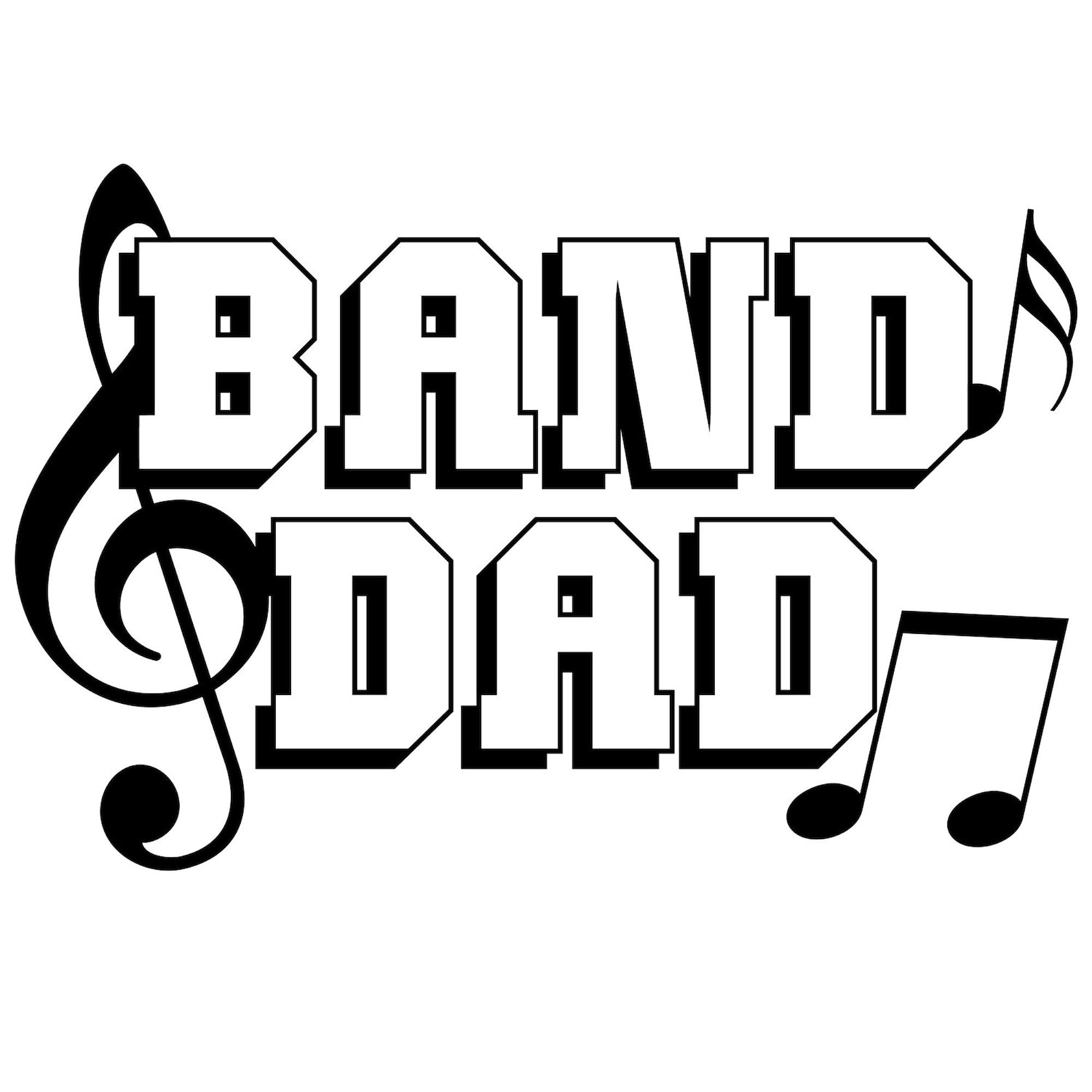 Band Dad Oval Bumper Sticker for Cars & Laptops