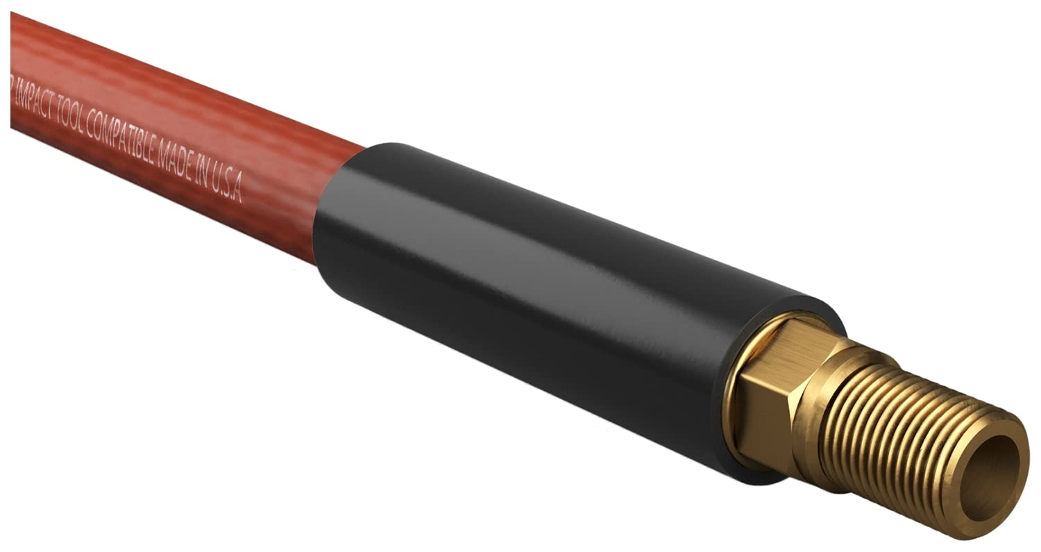 Safety Stripe Standard Air Service Hose - High Pressure Industrial Air Hose for Pneumatic Tools, Construction & Workshop Use
