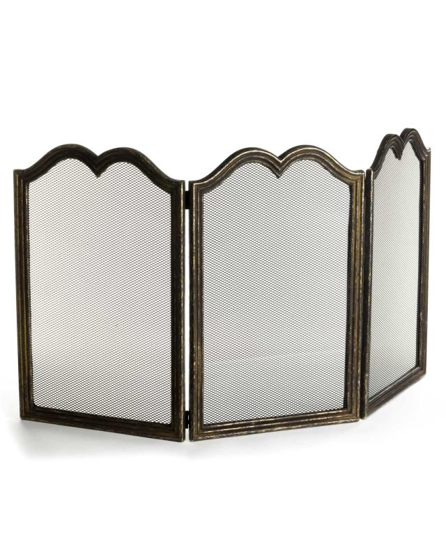 Vintage Brass Fireplace Spark Guard - Kungsholmen Style for Classic & Modern Fireplace Safety | Perfect for Home, Cabin, and Outdoor Fire Pits