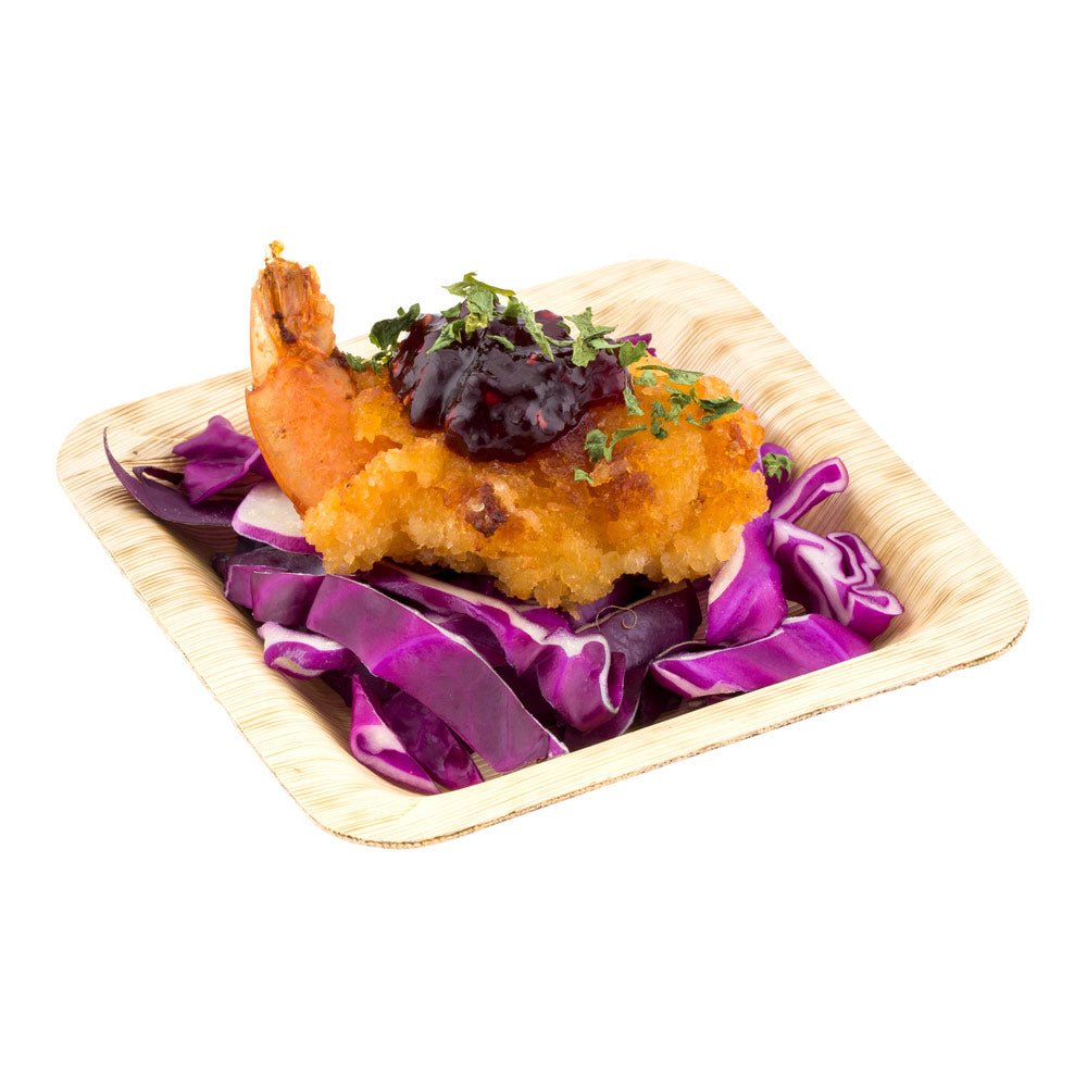 100-Pack Square Leaf Plates 3.6