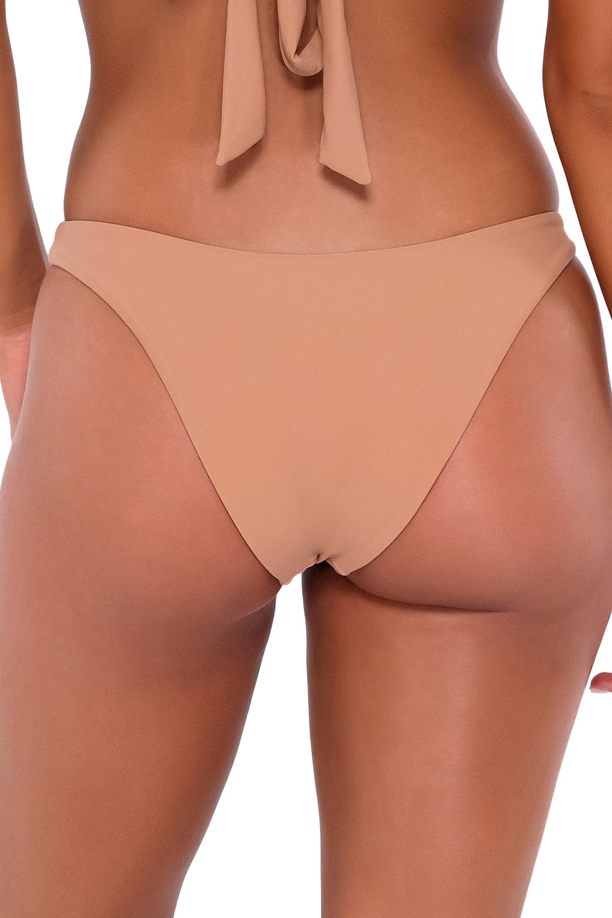 B Swim Amaretto Carly Bikini Bottom - High Waisted Swimwear for Women, Sexy Beach Bikini Bottoms, Comfortable Swim Shorts for Pool, Vacation & Summer Fashion